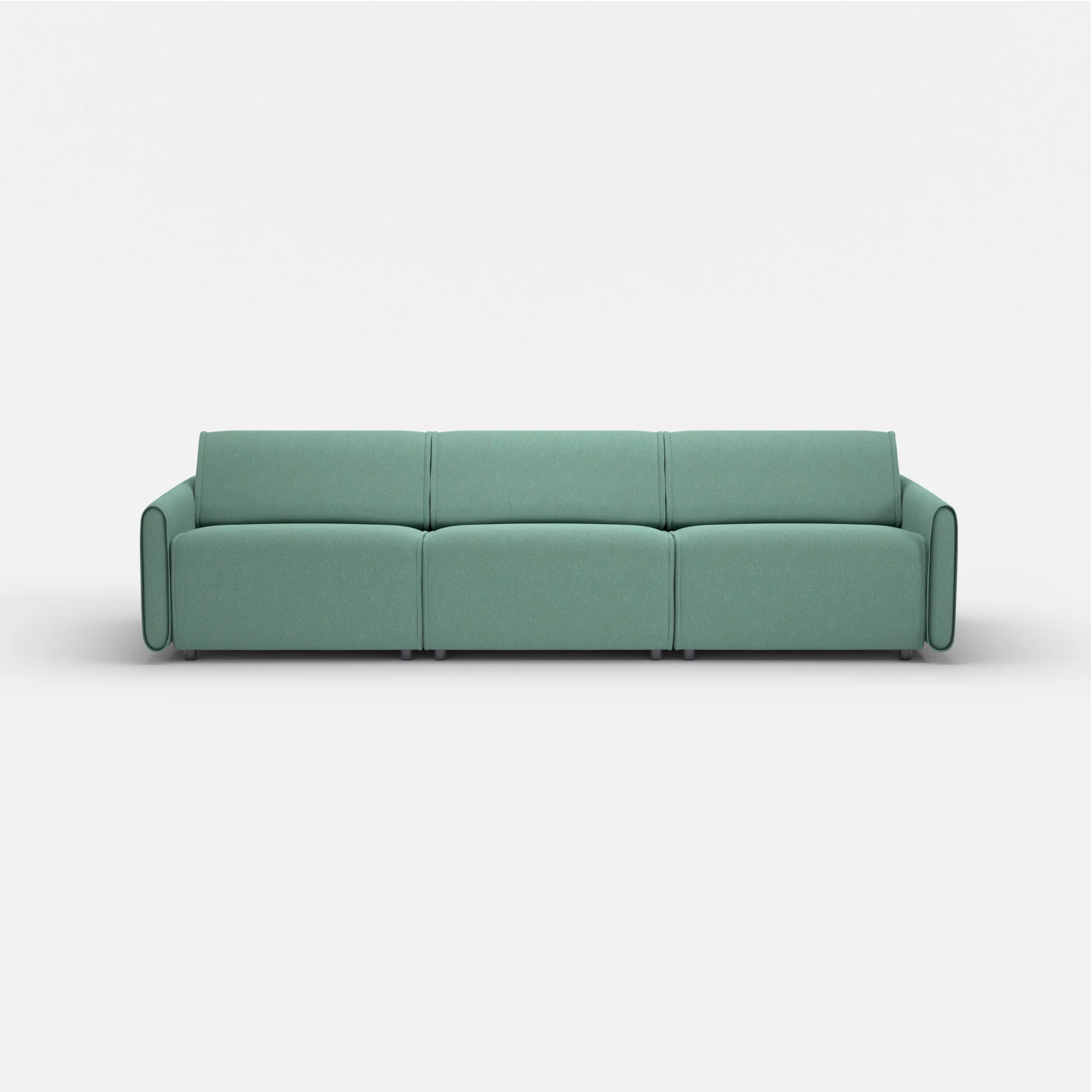3 Sitzer Sofa Belleform mit schmaler Armlehne 3 dama0045 in Türkis von vorne