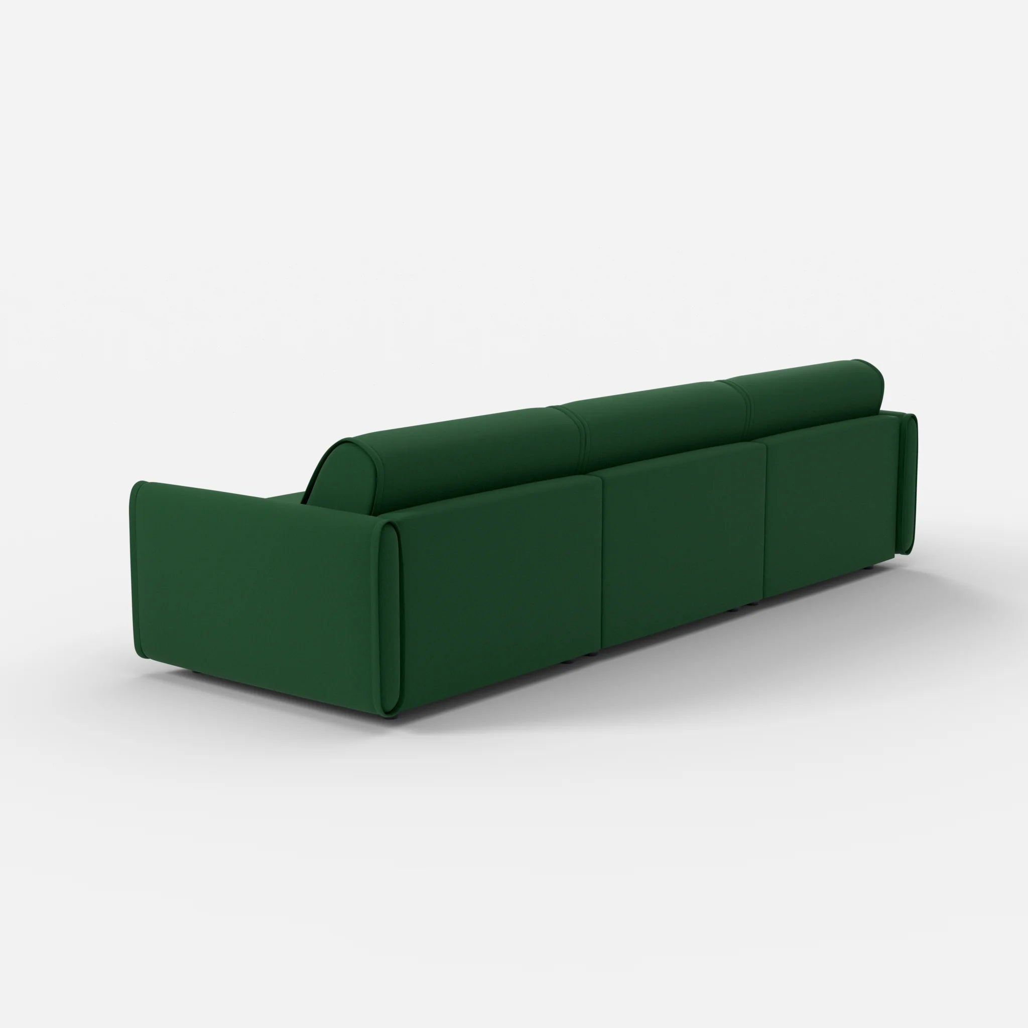 3 Sitzer Sofa Belleform mit schmaler Armlehne 3 dama0052 in Dunkelgrün von hinten