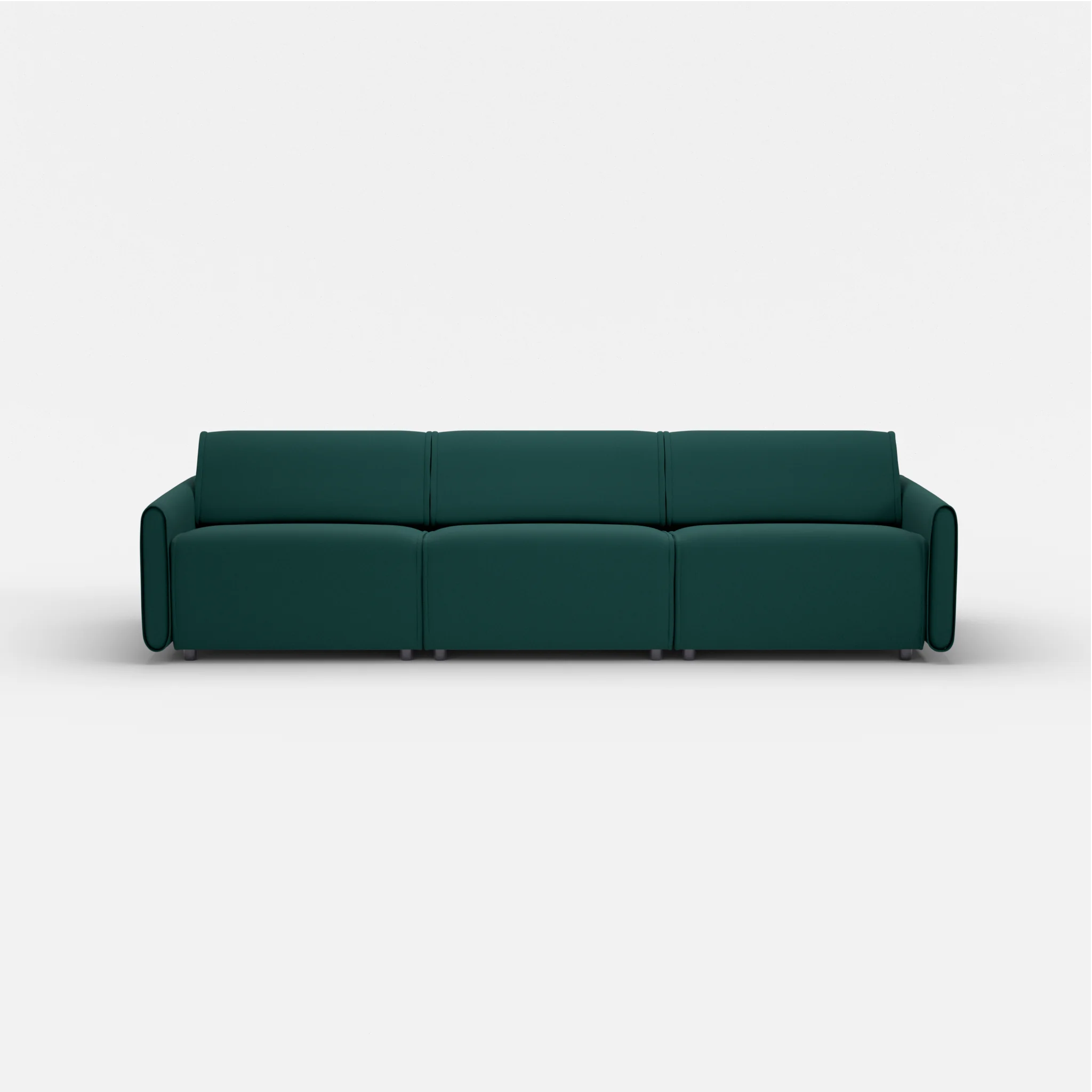 3 Sitzer Sofa Belleform mit schmaler Armlehne 3 dama0073 in Petrol von vorne
