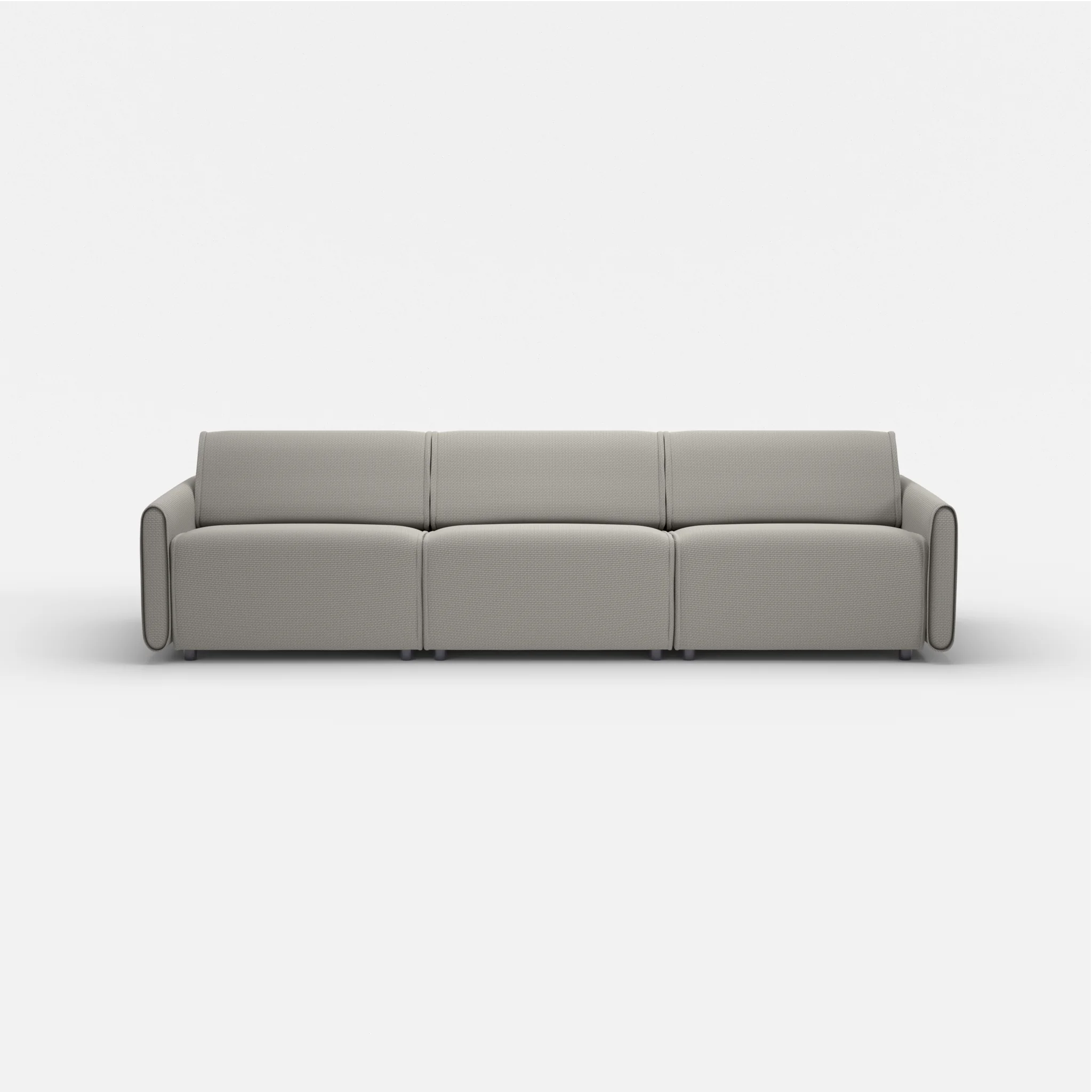 3 Sitzer Sofa Belleform mit schmaler Armlehne 3 nabucco1003 in Hellgrau von vorne