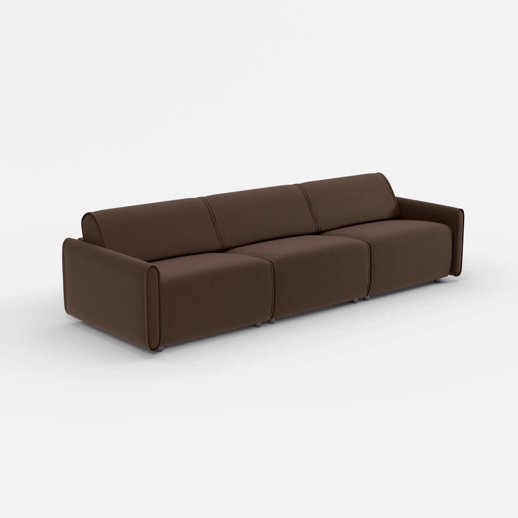 3 Sitzer Sofa Belleform mit schmaler Armlehne 3 nabucco2022 in Dunkelbraun von der Seite