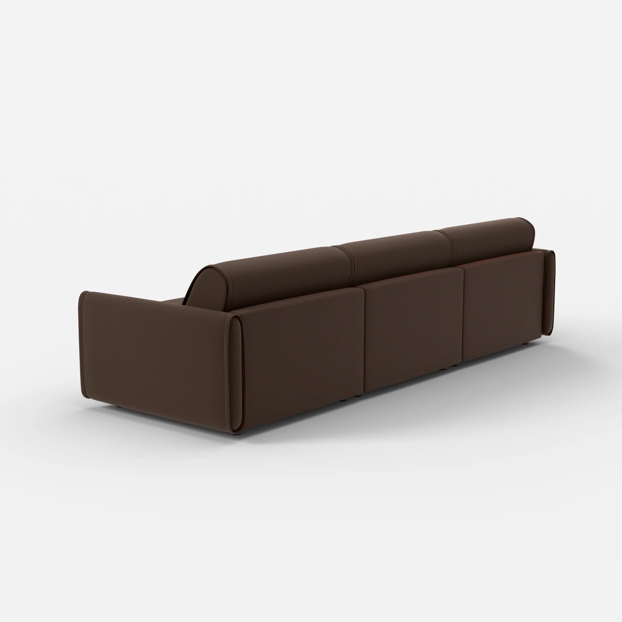 3 Sitzer Sofa Belleform mit schmaler Armlehne 3 nabucco2022 in Dunkelbraun von hinten