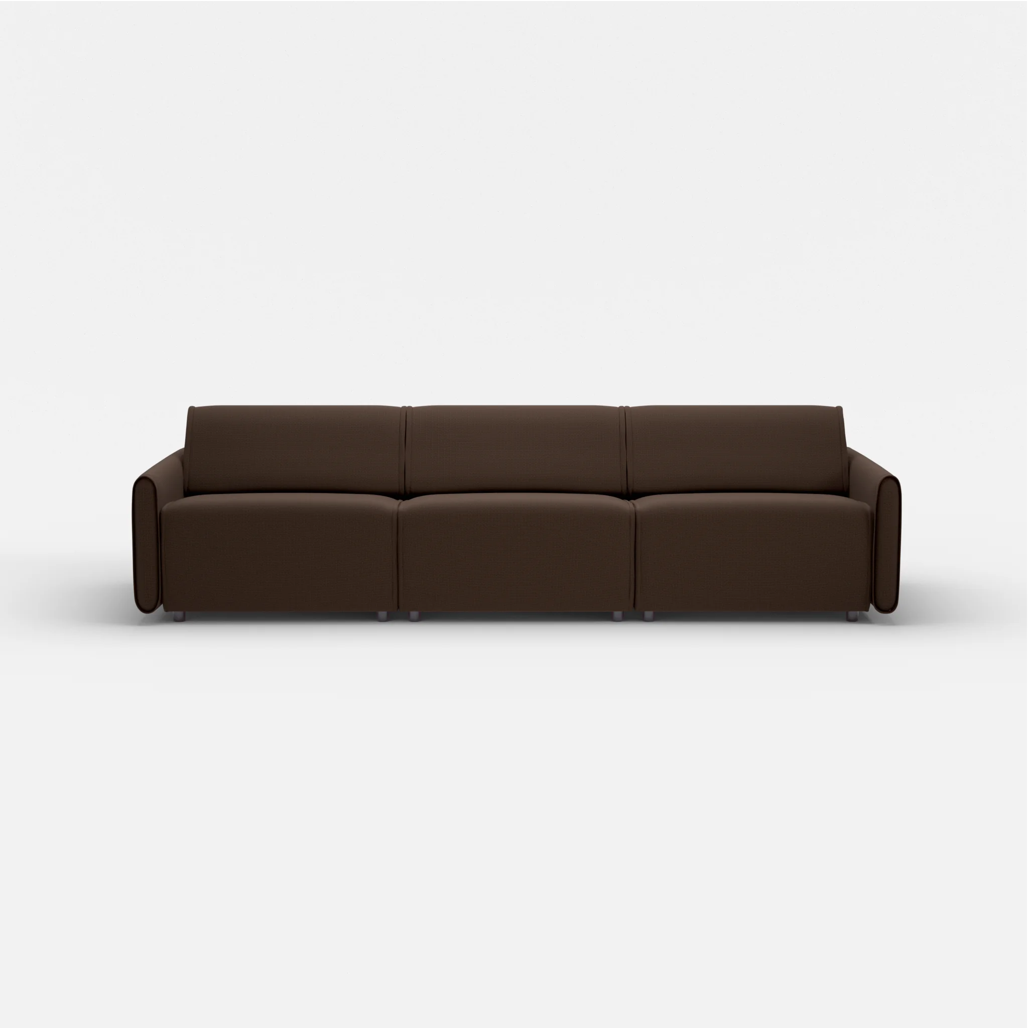 3 Sitzer Sofa Belleform mit schmaler Armlehne 3 nabucco2022 in Dunkelbraun von vorne