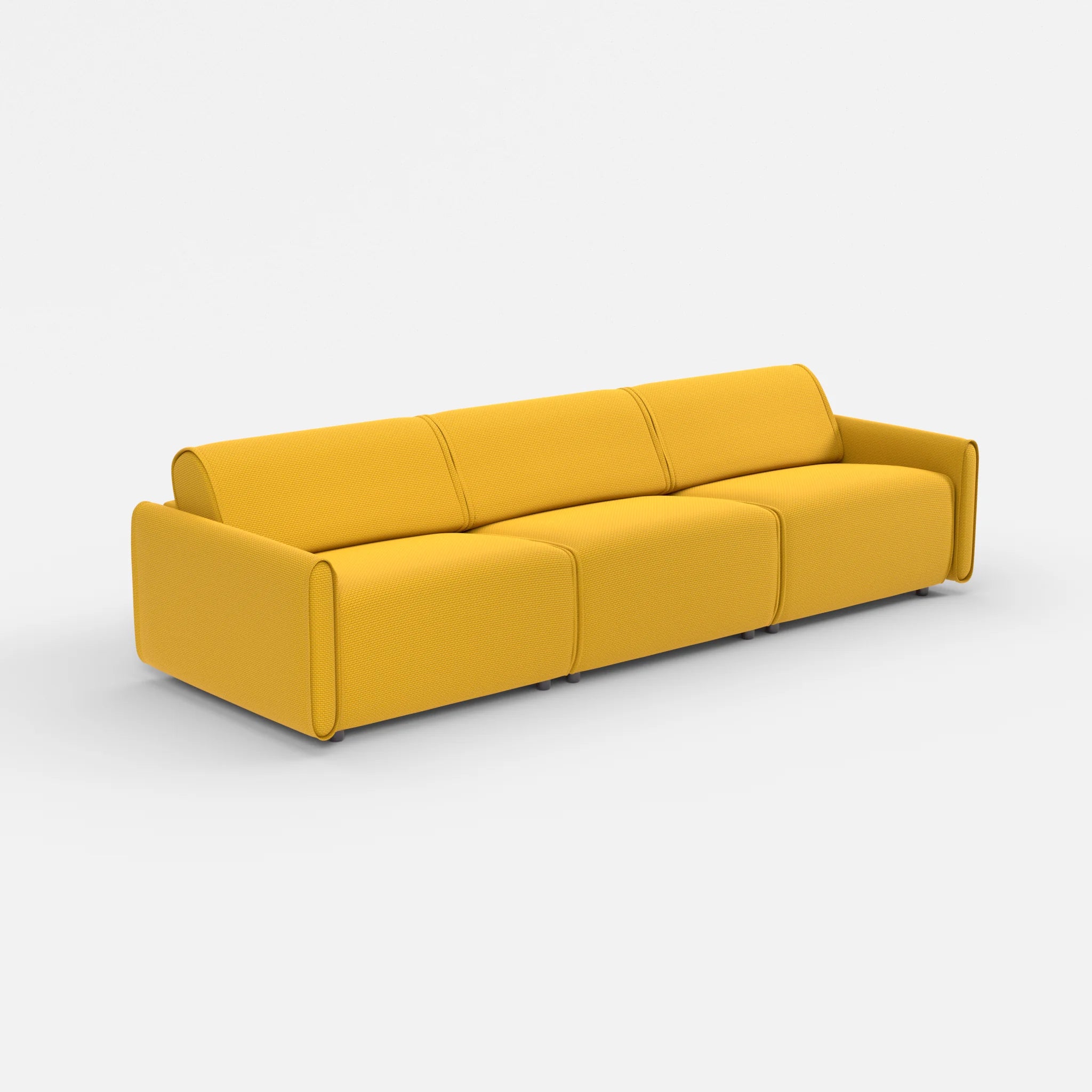 3 Sitzer Sofa Belleform mit schmaler Armlehne 3 nabucco3019 in Curry von der Seite