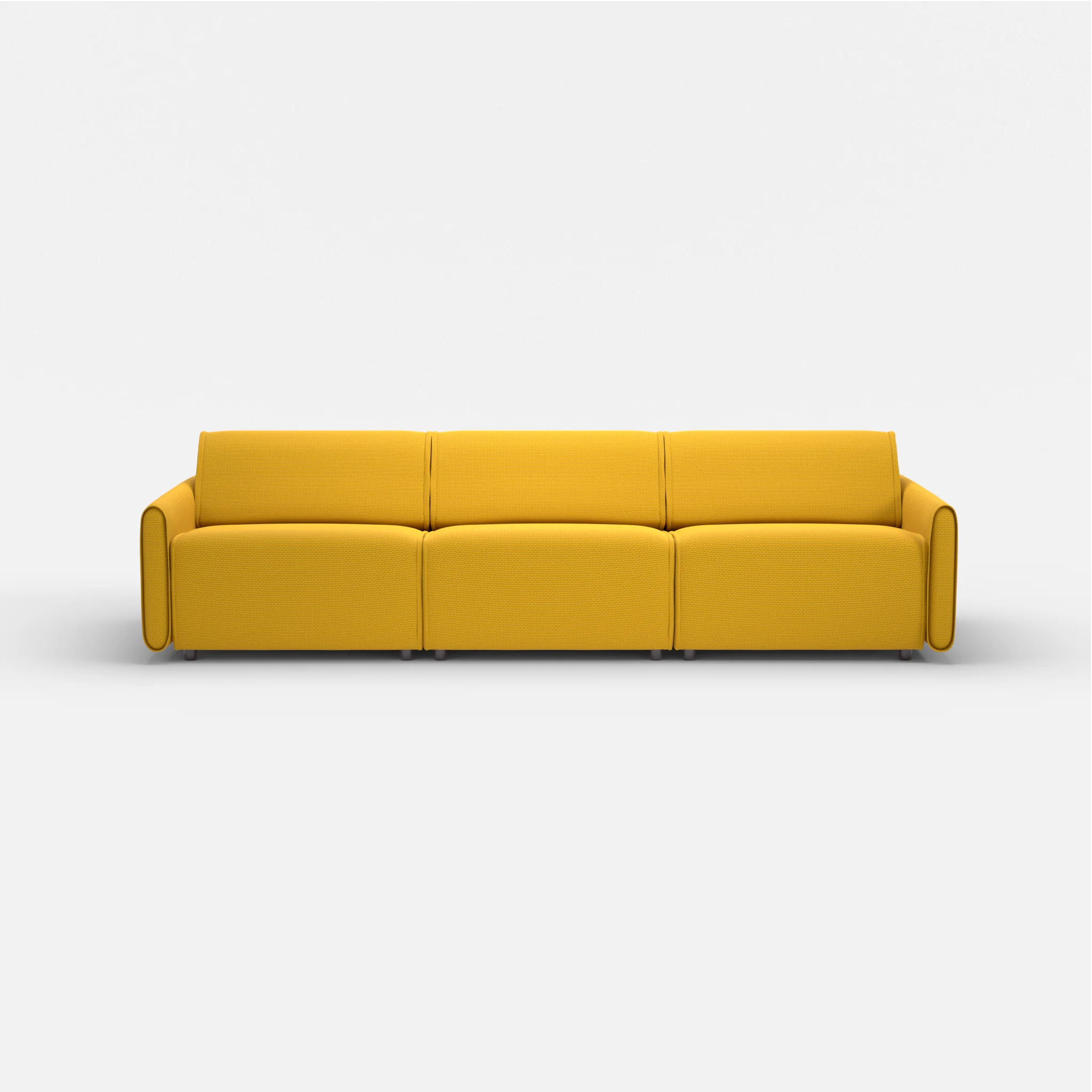 3 Sitzer Sofa Belleform mit schmaler Armlehne 3 nabucco3019 in Curry von vorne