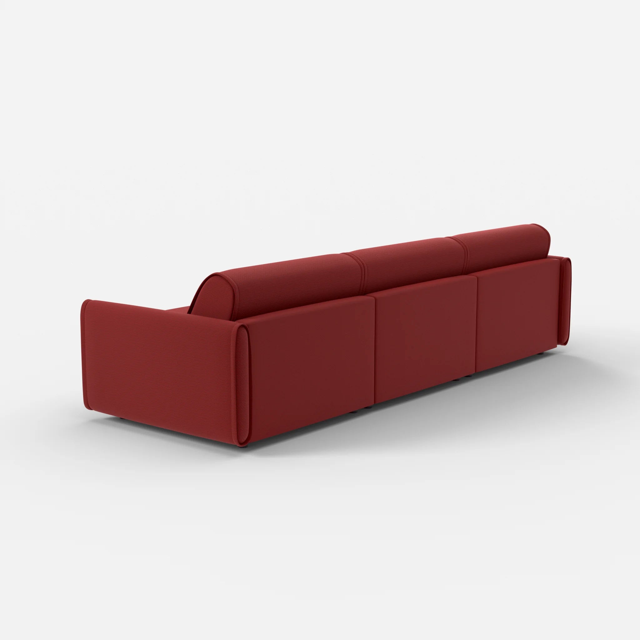 3 Sitzer Sofa Belleform mit schmaler Armlehne 3 nabucco4021 in Rot von hinten