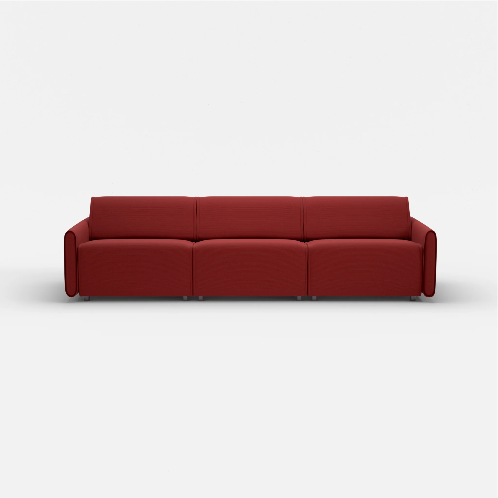 3 Sitzer Sofa Belleform mit schmaler Armlehne 3 nabucco4021 in Rot von vorne