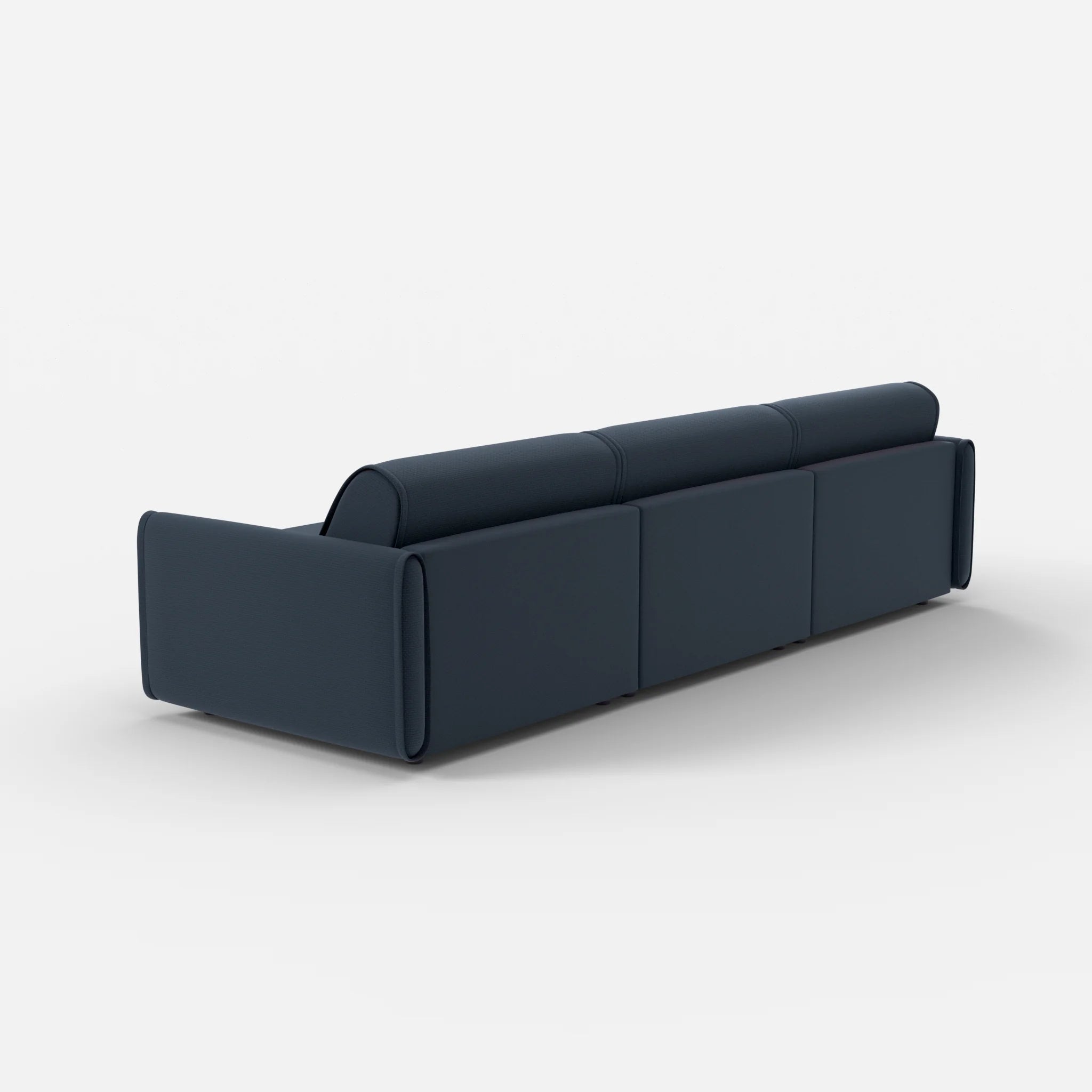 3 Sitzer Sofa Belleform mit schmaler Armlehne 3 nabucco6098 in Dunkelblau von hinten