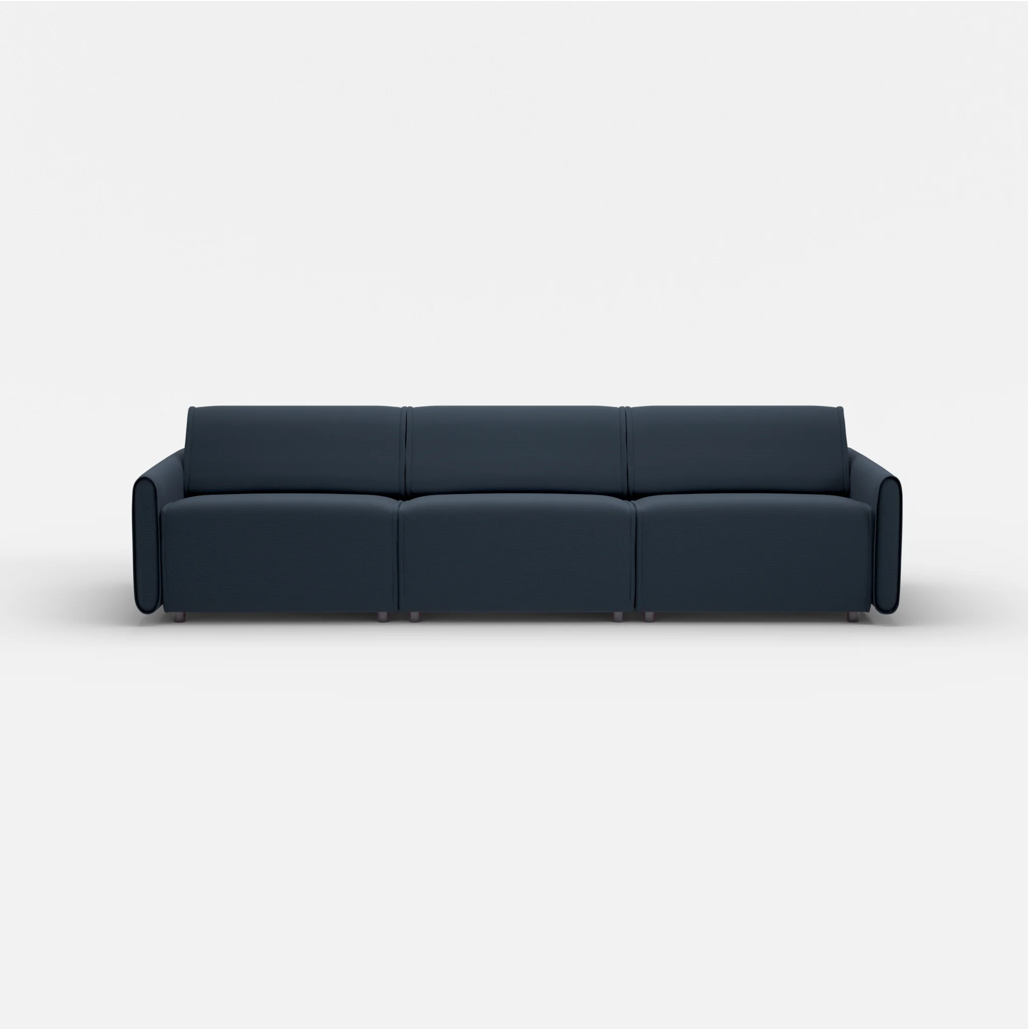 3 Sitzer Sofa Belleform mit schmaler Armlehne 3 nabucco6098 in Dunkelblau von vorne