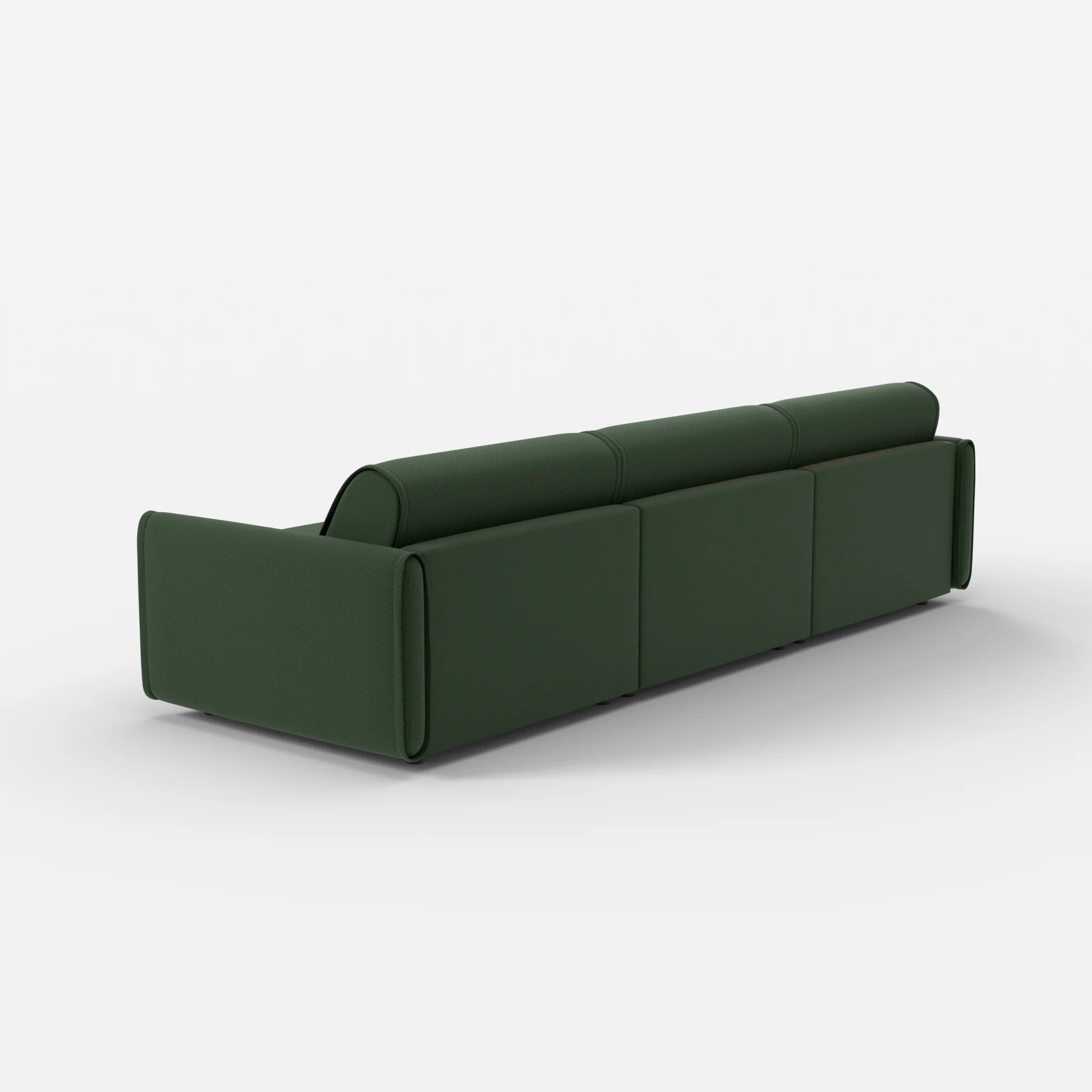 3 Sitzer Sofa Belleform mit schmaler Armlehne 3 nabucco7029 in Dunkelgrün von hinten