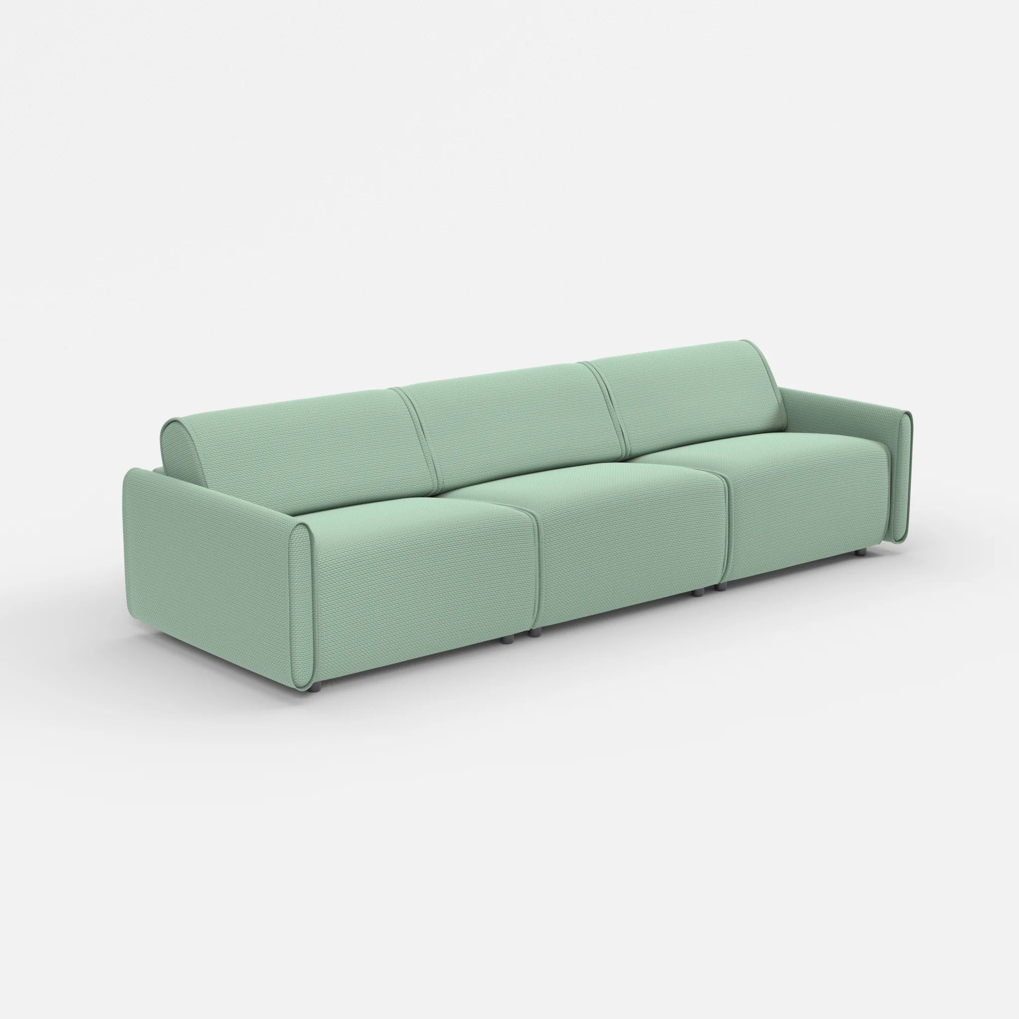 3 Sitzer Sofa Belleform mit schmaler Armlehne 3 nabucco7030 in Türkis von der Seite