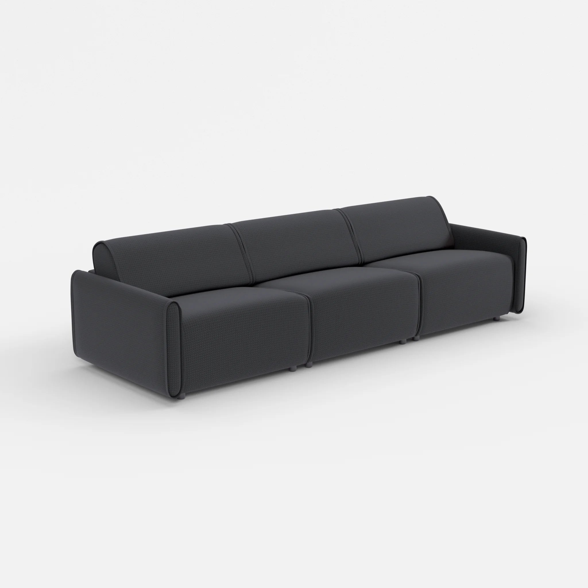 3 Sitzer Sofa Belleform mit schmaler Armlehne 3 nabucco8019 in Anthrazit von der Seite
