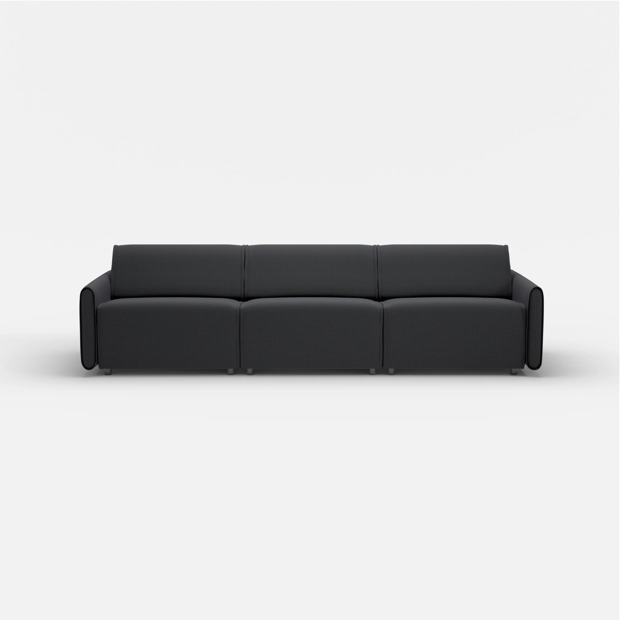 3 Sitzer Sofa Belleform mit schmaler Armlehne 3 nabucco8019 in Anthrazit von vorne