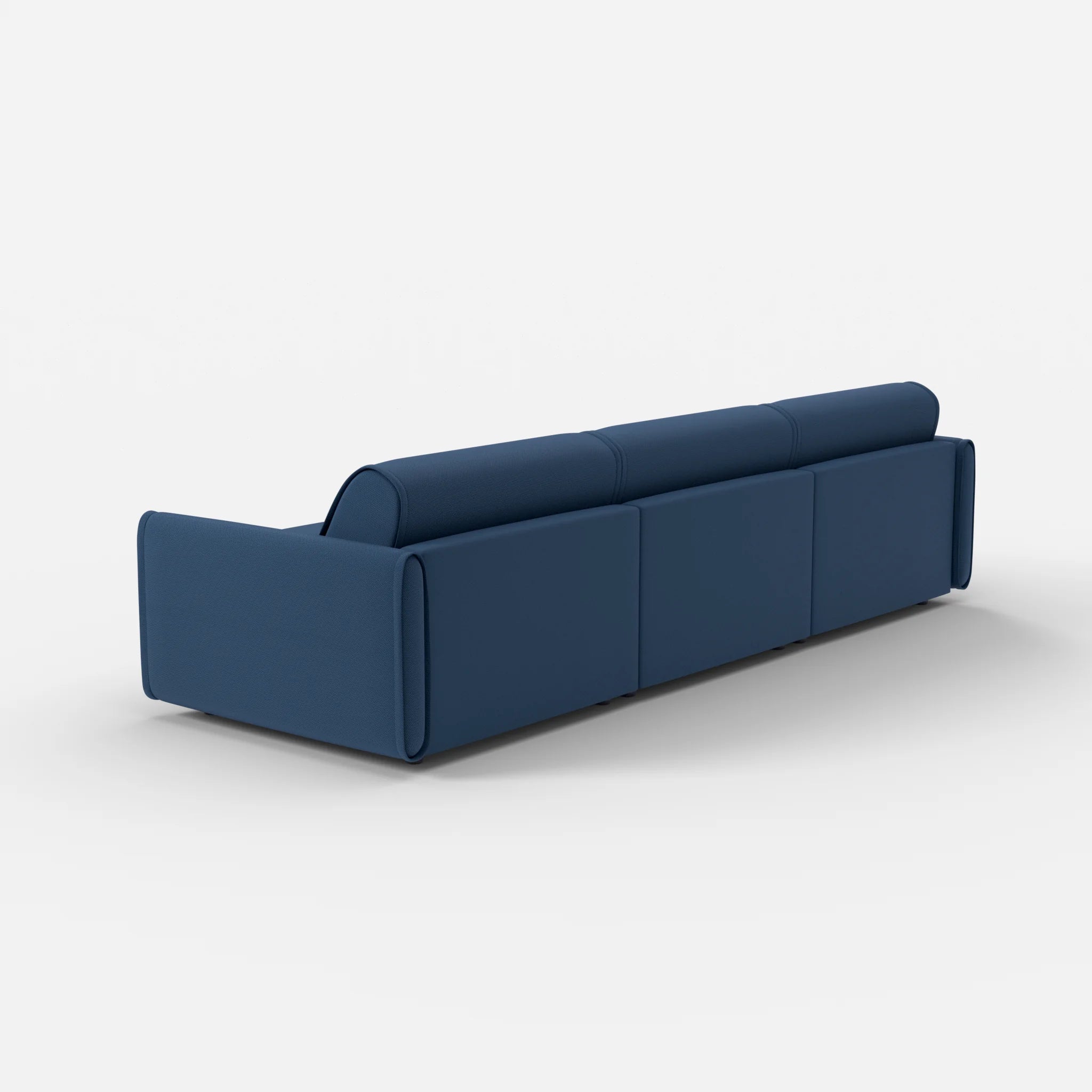 3 Sitzer Sofa Belleform mit schmaler Armlehne 3 novumamur in Navy von hinten