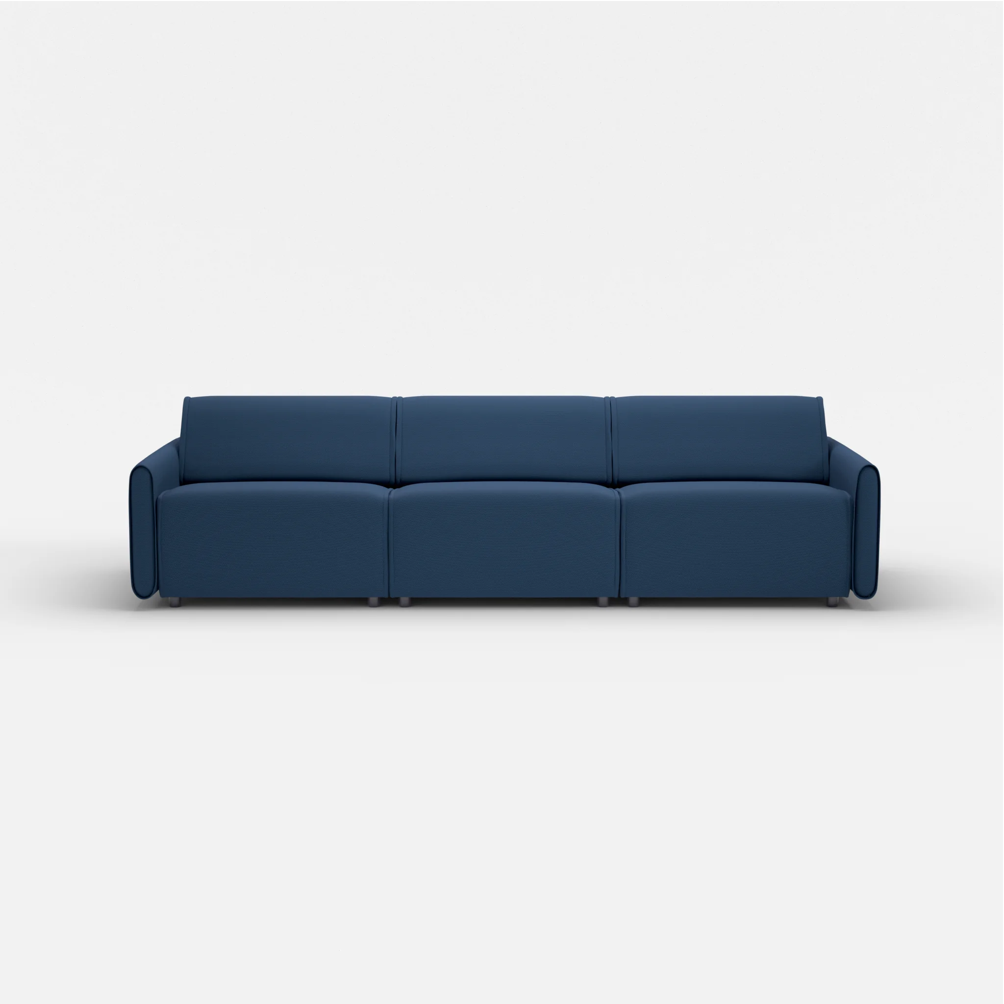 3 Sitzer Sofa Belleform mit schmaler Armlehne 3 novumamur in Navy von vorne