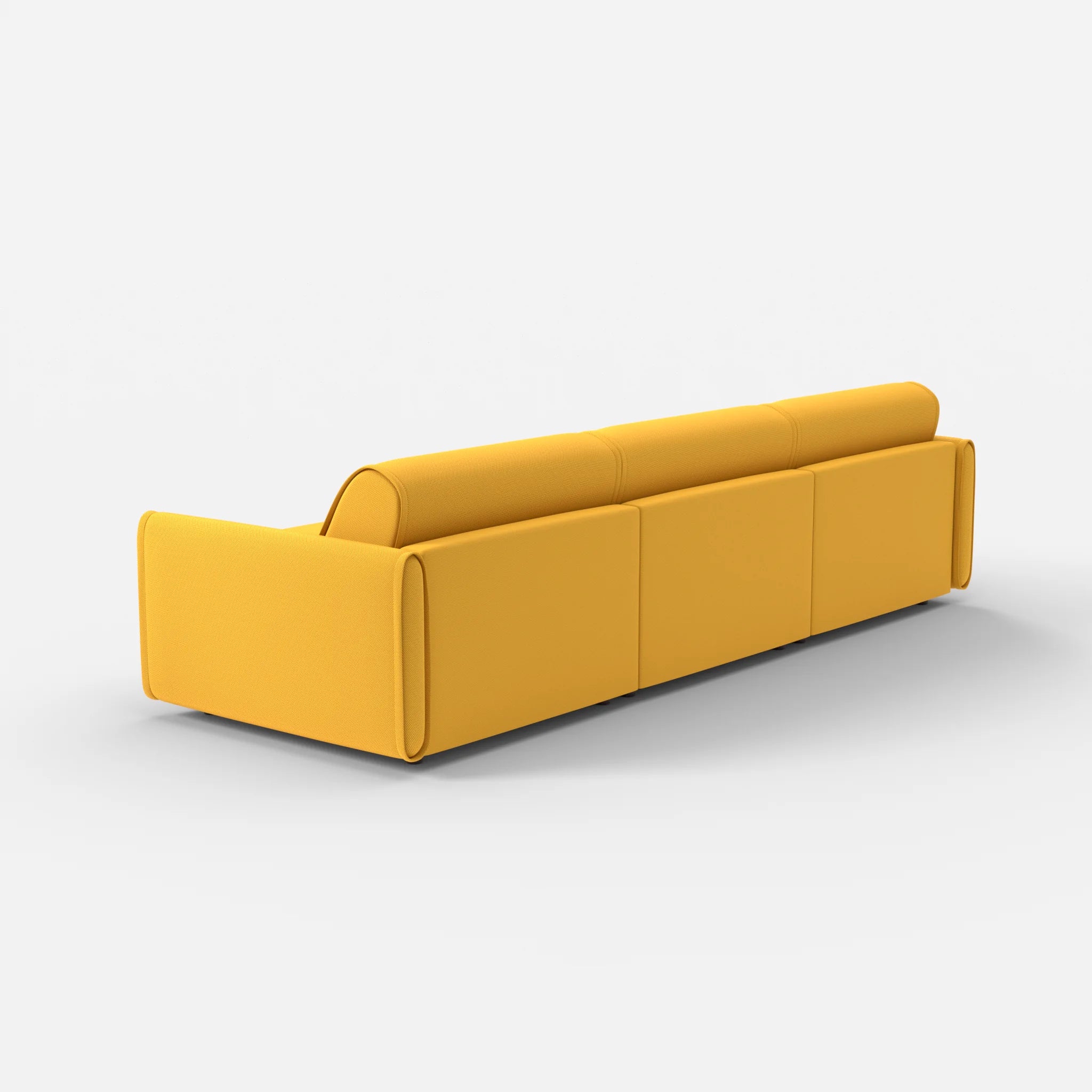 3 Sitzer Sofa Belleform mit schmaler Armlehne 3 novumcurry in Curry von hinten