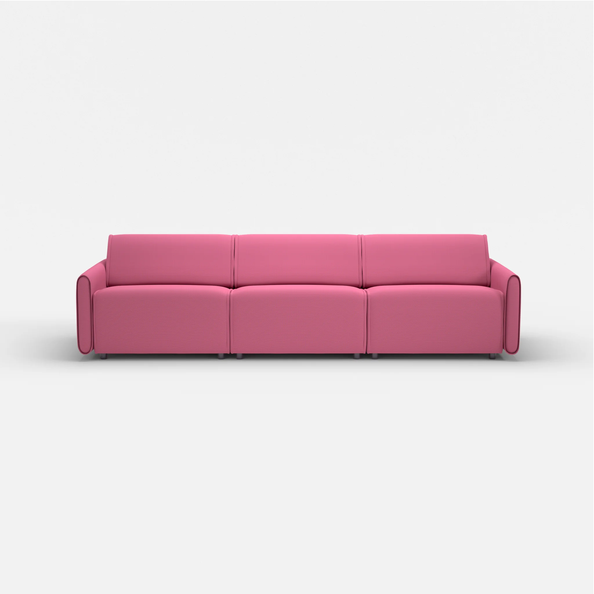 3 Sitzer Sofa Belleform mit schmaler Armlehne 3 novumlitchi in Violett von vorne