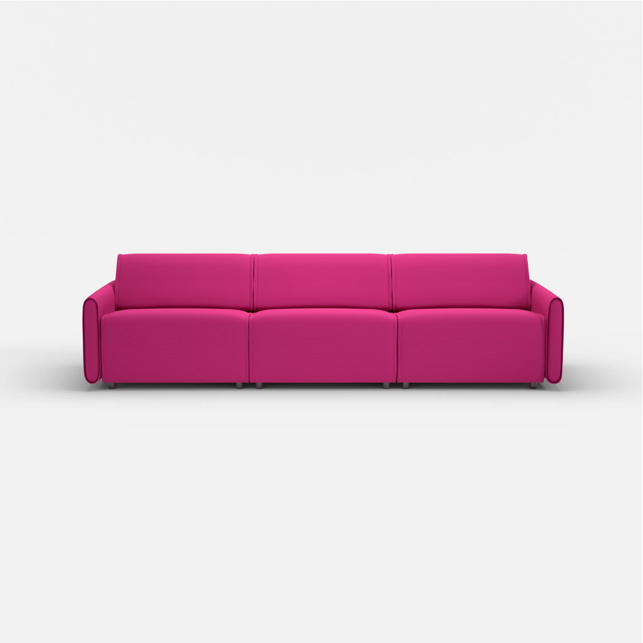 3 Sitzer Sofa Belleform mit schmaler Armlehne 3 novummagenta in Magenta von vorne