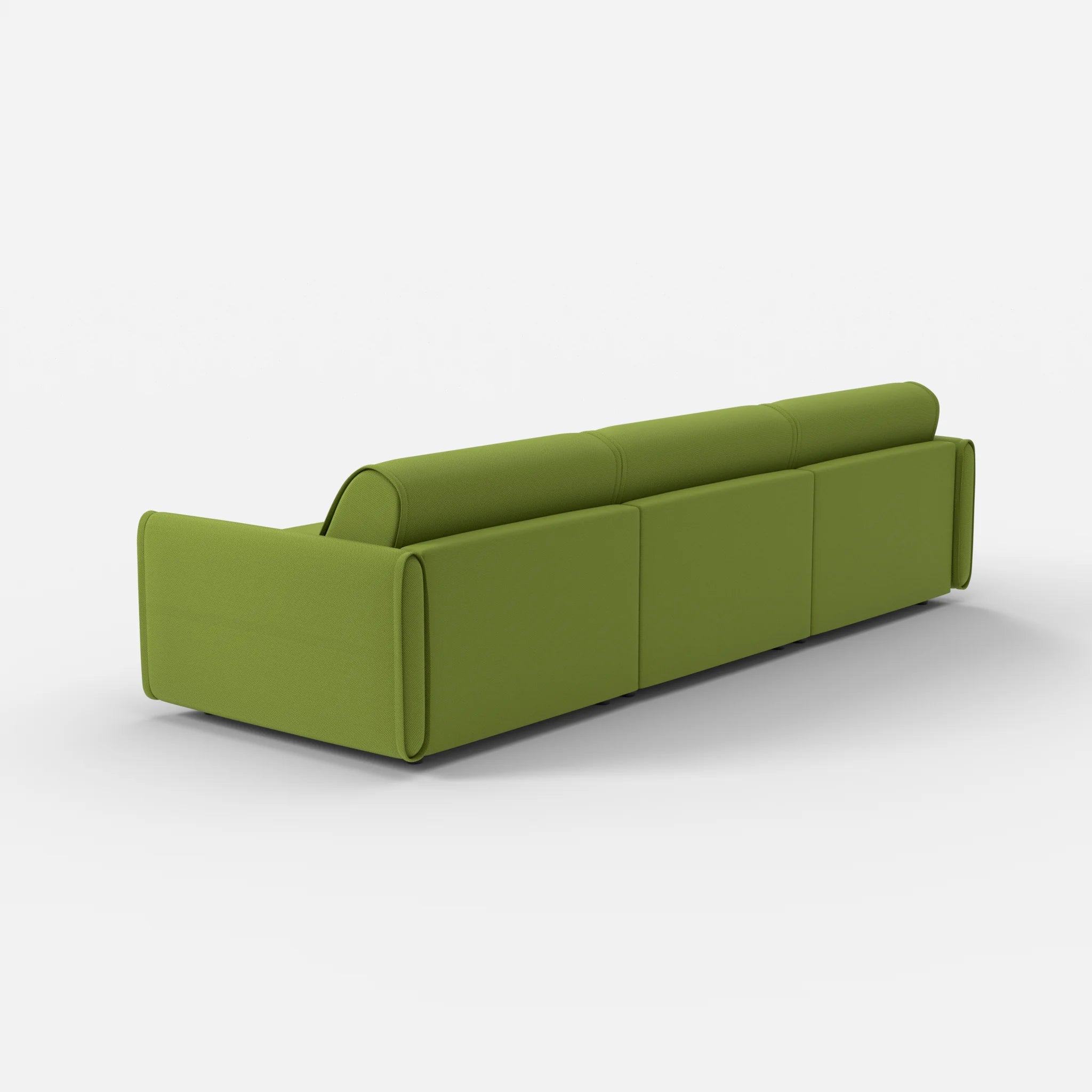 3 Sitzer Sofa Belleform mit schmaler Armlehne 3 novummoss in Grün von hinten