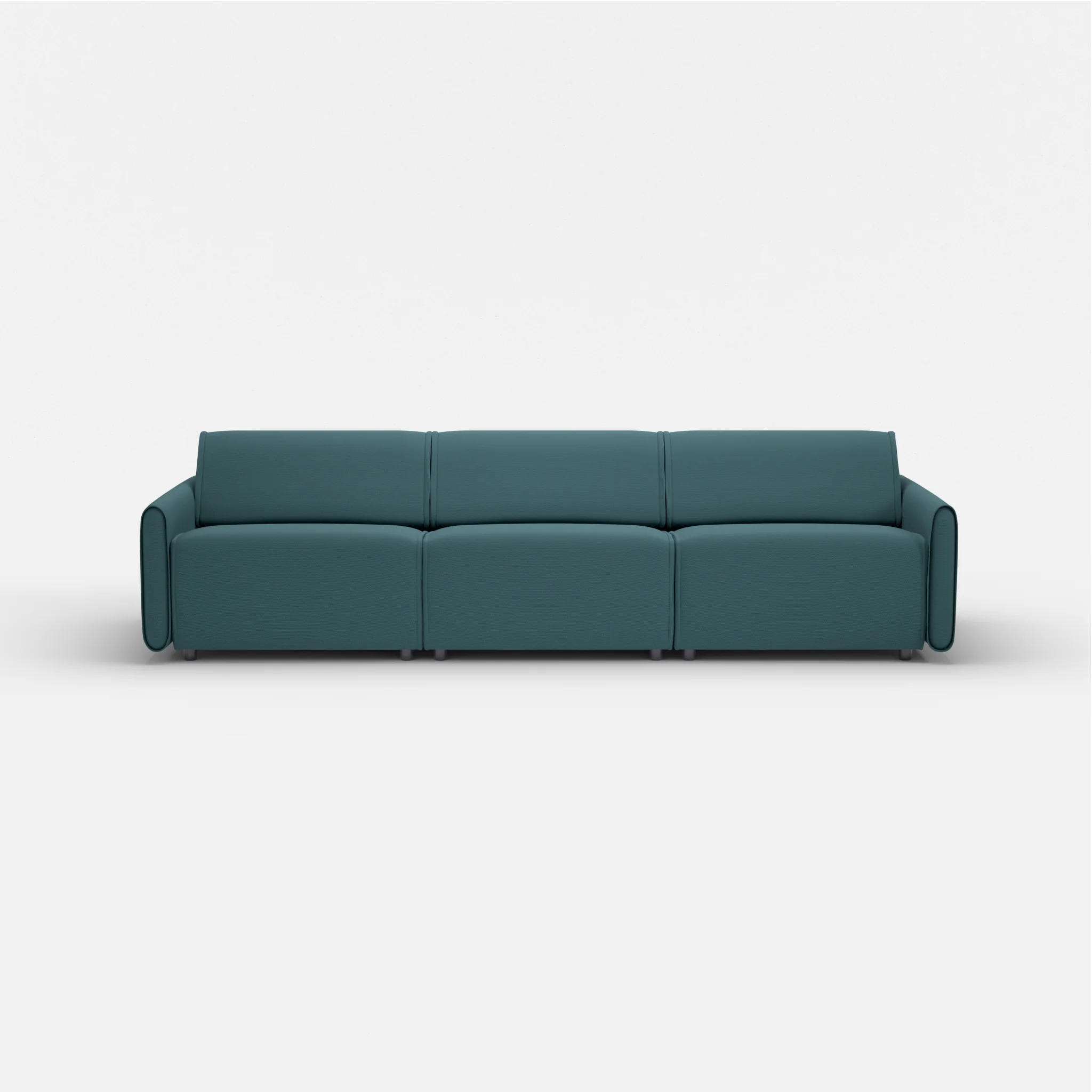 3 Sitzer Sofa Belleform mit schmaler Armlehne 3 novumsamoa in Dunkelblau von vorne