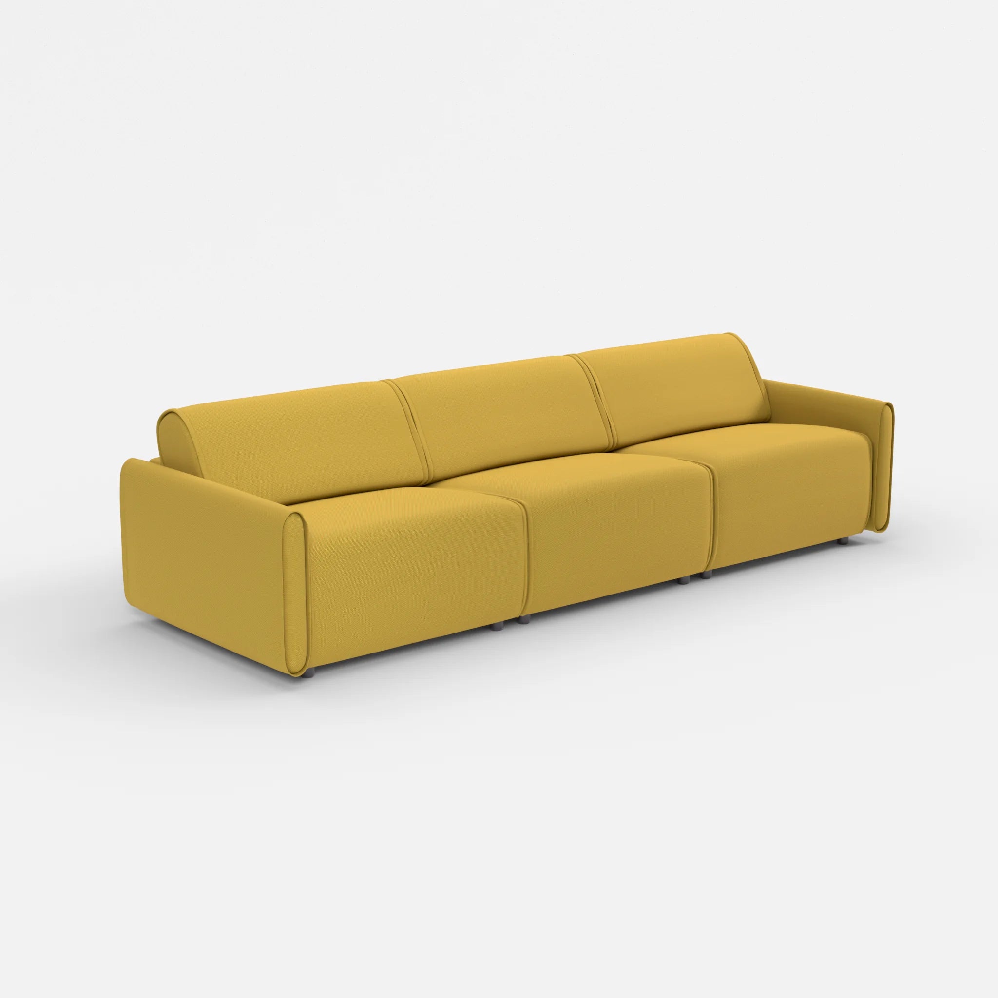 3 Sitzer Sofa Belleform mit schmaler Armlehne 3 novumtivoli in Hellgrün von der Seite