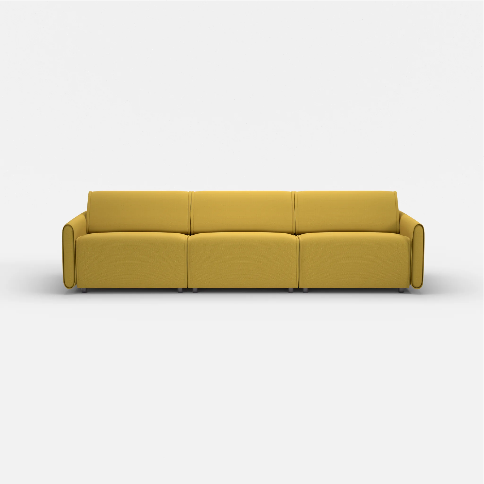 3 Sitzer Sofa Belleform mit schmaler Armlehne 3 novumtivoli in Hellgrün von vorne