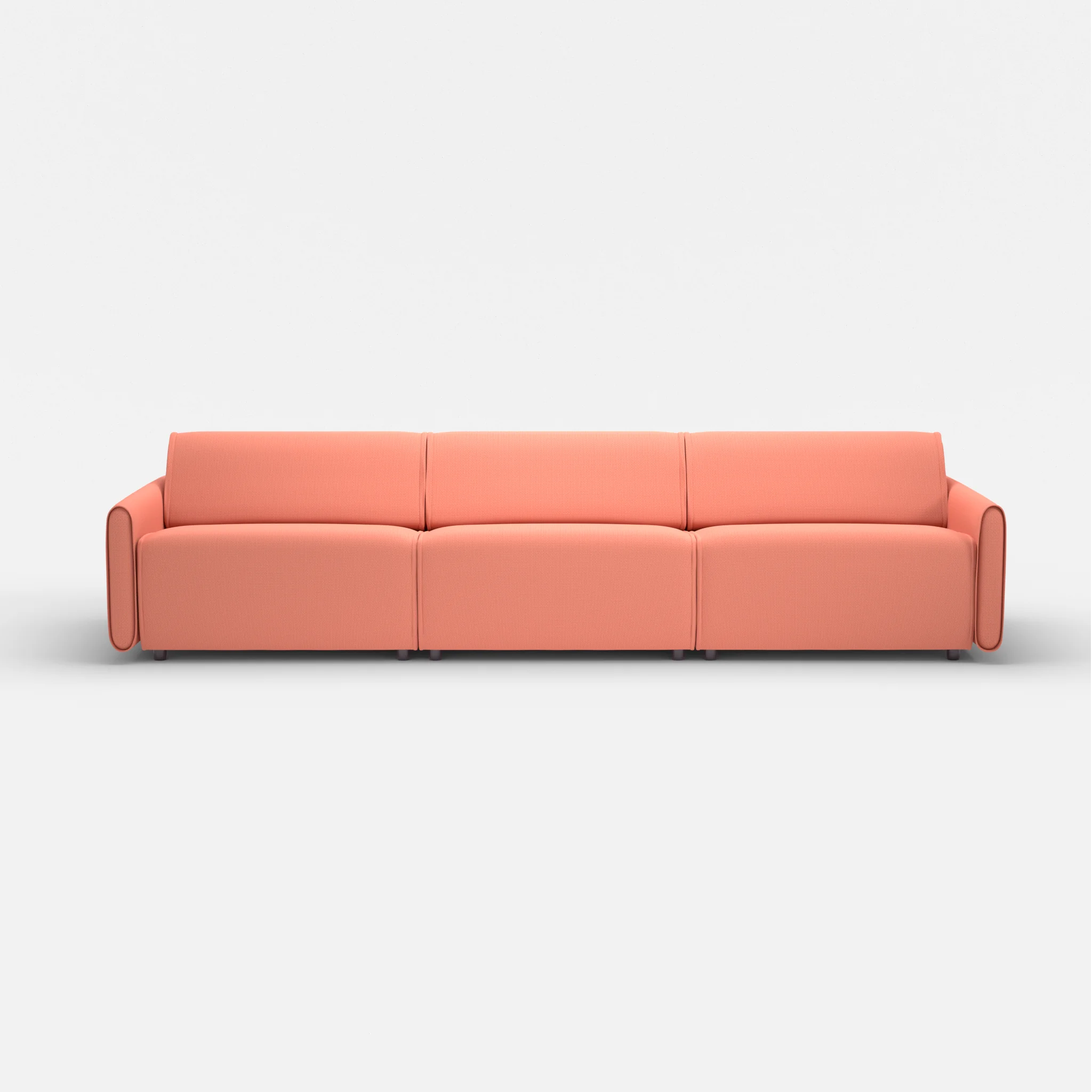 3 Sitzer Sofa Belleform mit schmaler Armlehne 4 credograpefruit in Coral von vorne