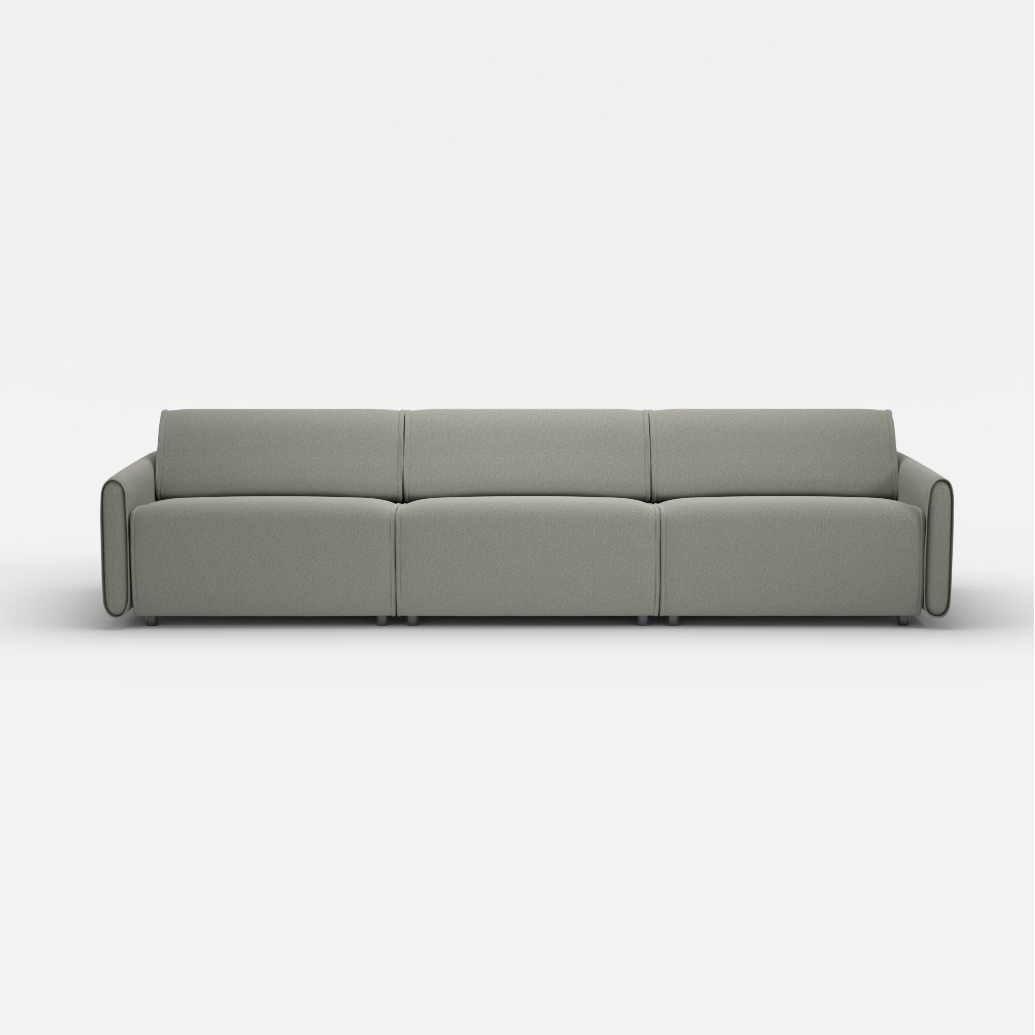 3 Sitzer Sofa Belleform mit schmaler Armlehne 4 dama0003 in Mittelgrau von vorne