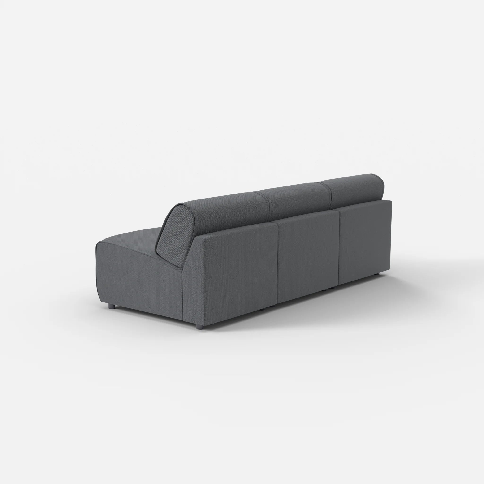 3 Sitzer Sofa Belleform ohne Armlehne 1 credoasphalt in Anthrazit von hinten