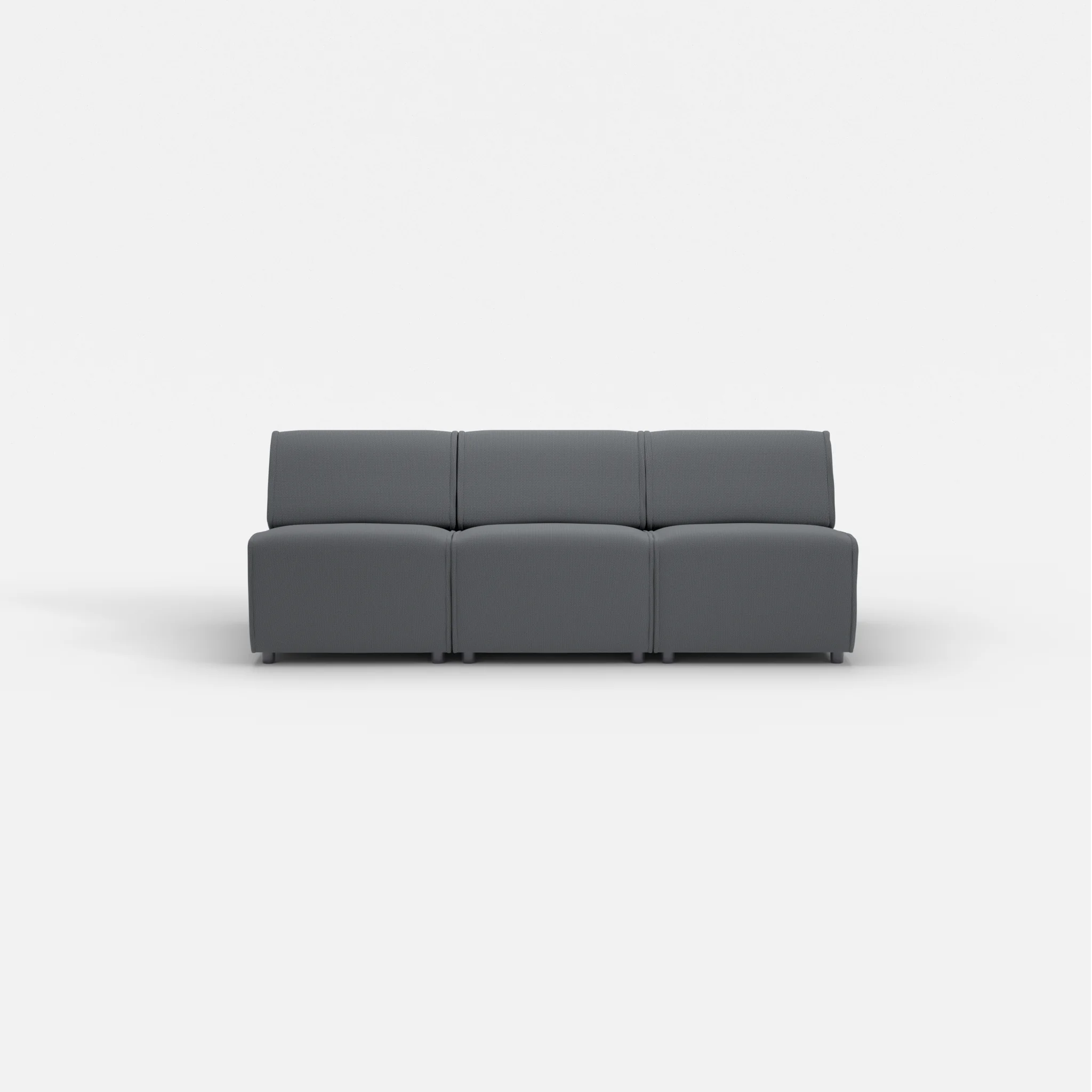 3 Sitzer Sofa Belleform ohne Armlehne 1 credoasphalt in Anthrazit von vorne