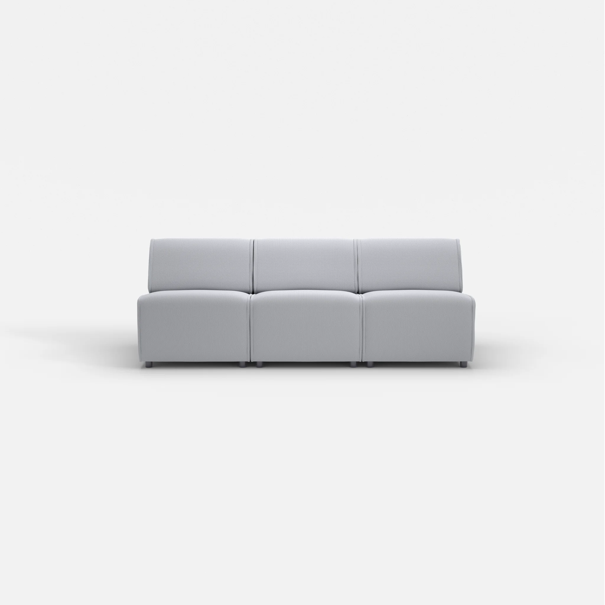 3 Sitzer Sofa Belleform ohne Armlehne 1 credochalk in Hellgrau von vorne
