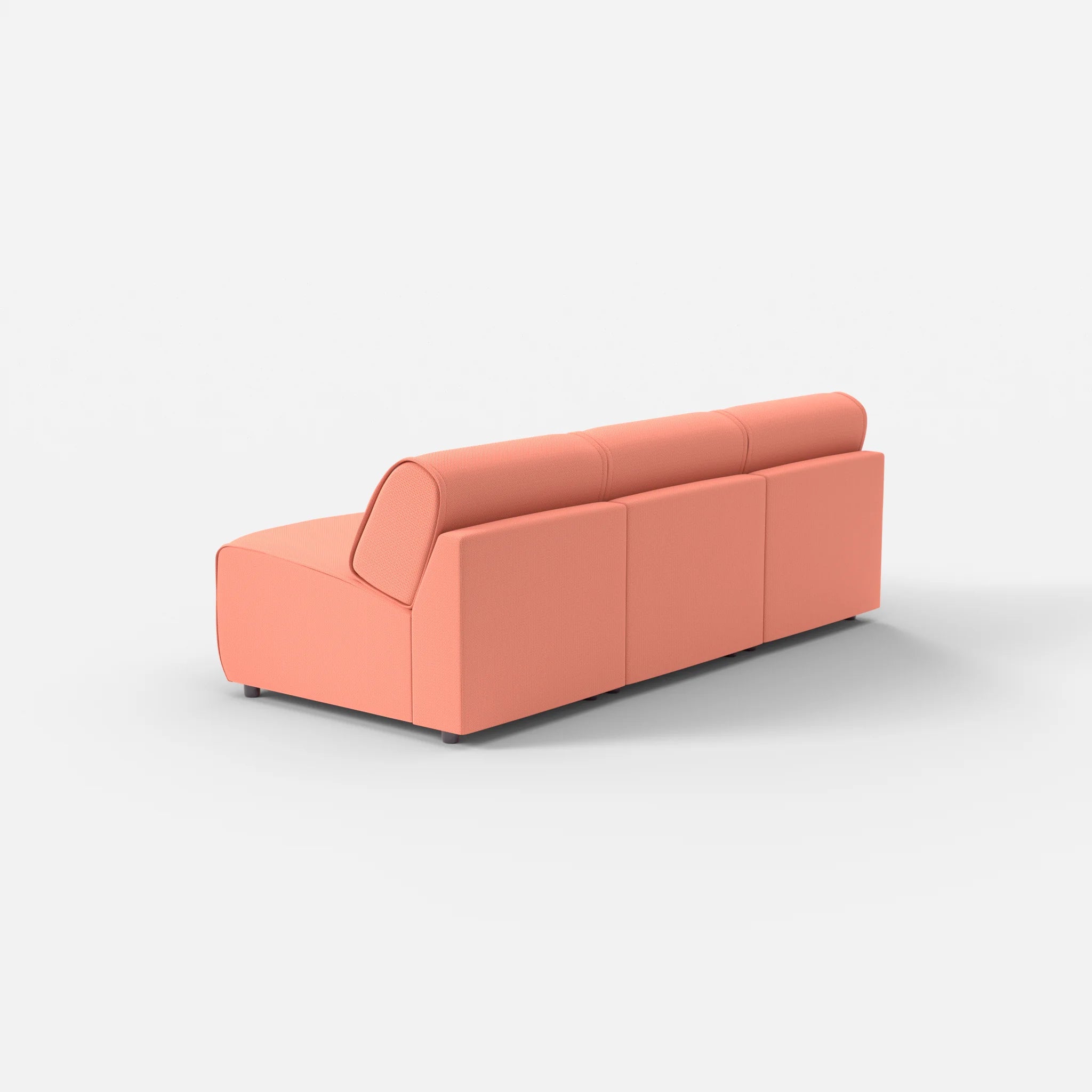 3 Sitzer Sofa Belleform ohne Armlehne 1 credograpefruit in Coral von hinten
