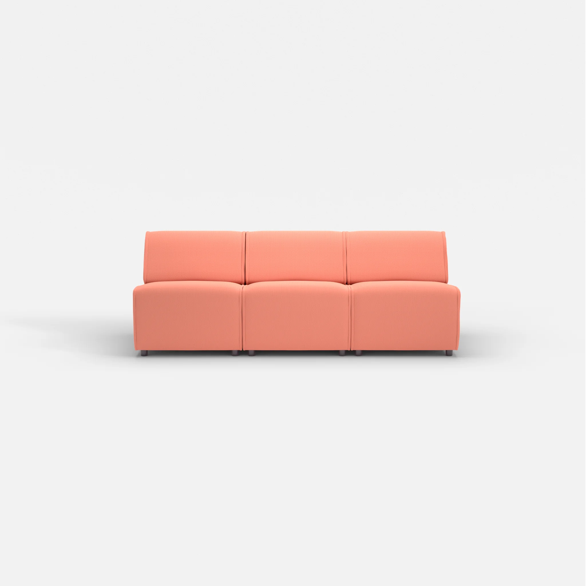 3 Sitzer Sofa Belleform ohne Armlehne 1 credograpefruit in Coral von vorne
