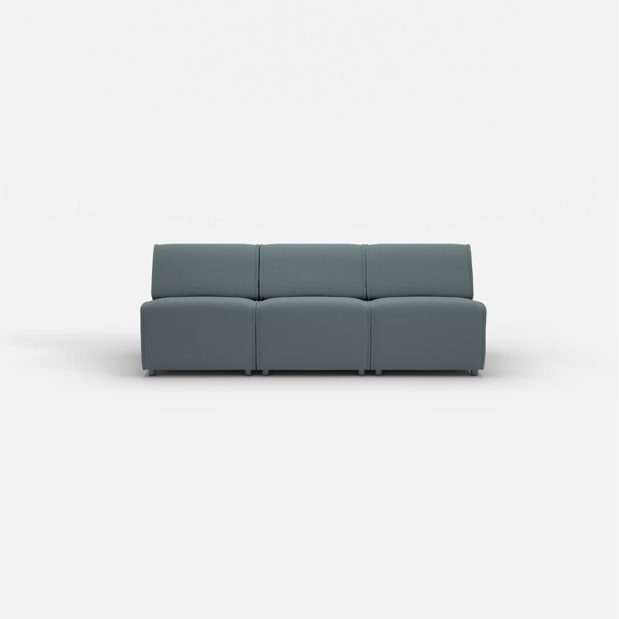 3 Sitzer Sofa Belleform ohne Armlehne 1 credojaspis in Türkis von vorne