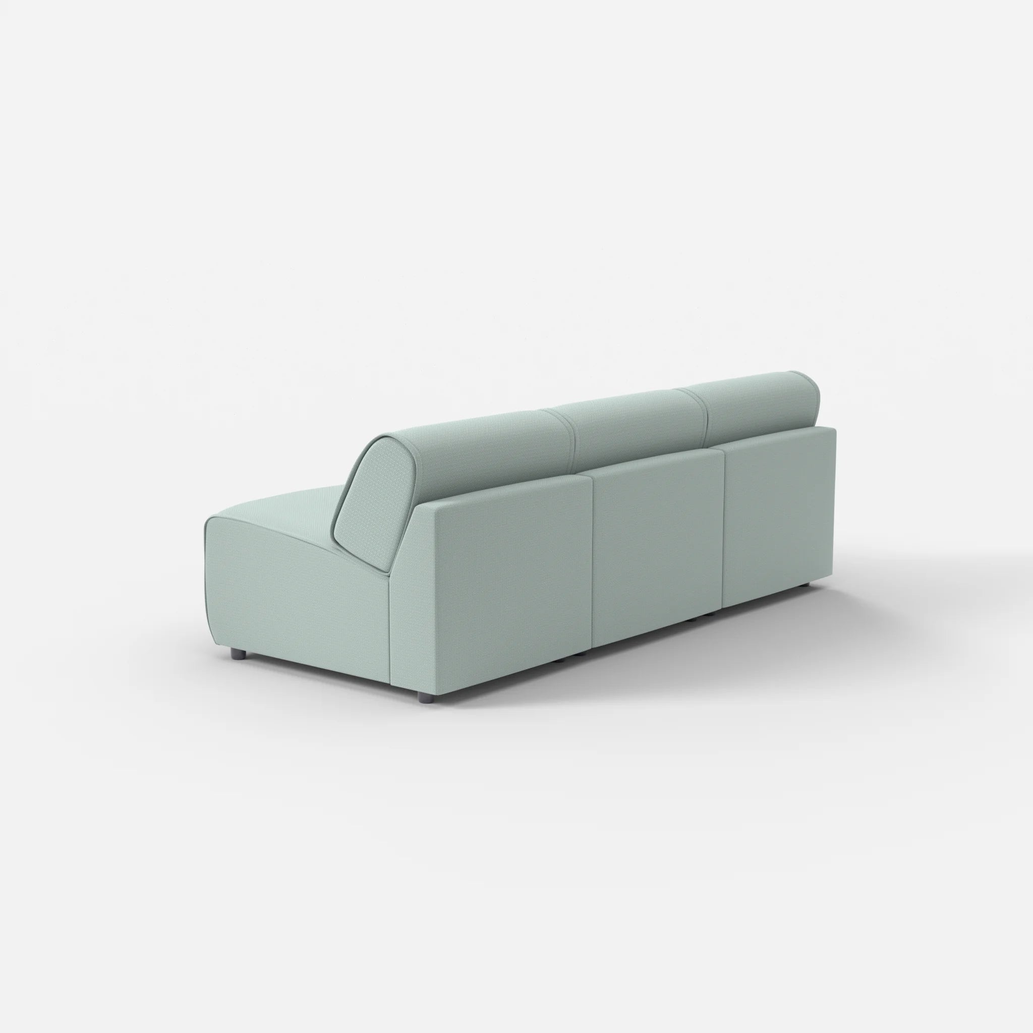 3 Sitzer Sofa Belleform ohne Armlehne 1 credolake in Graublau von hinten