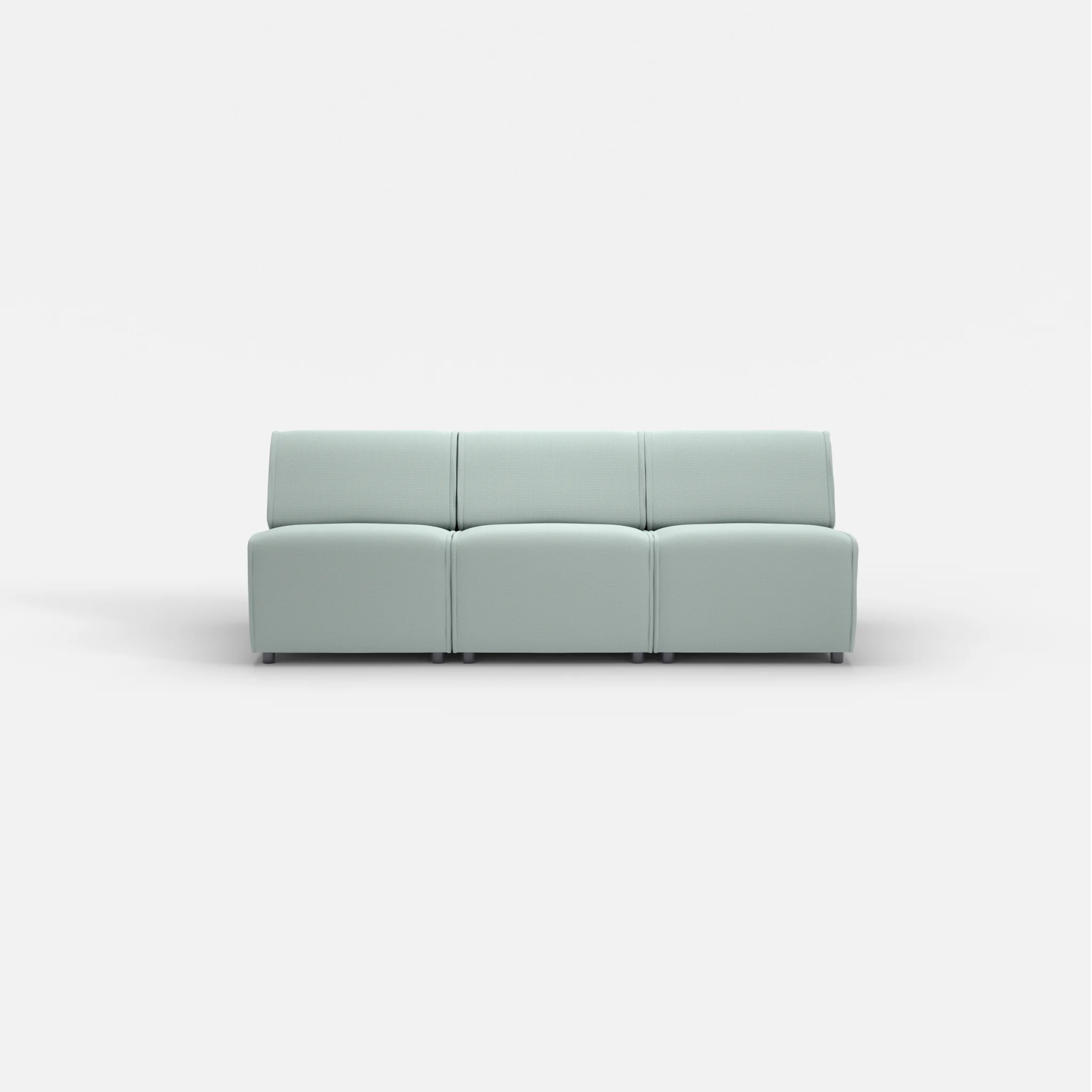 3 Sitzer Sofa Belleform ohne Armlehne 1 credolake in Graublau von vorne