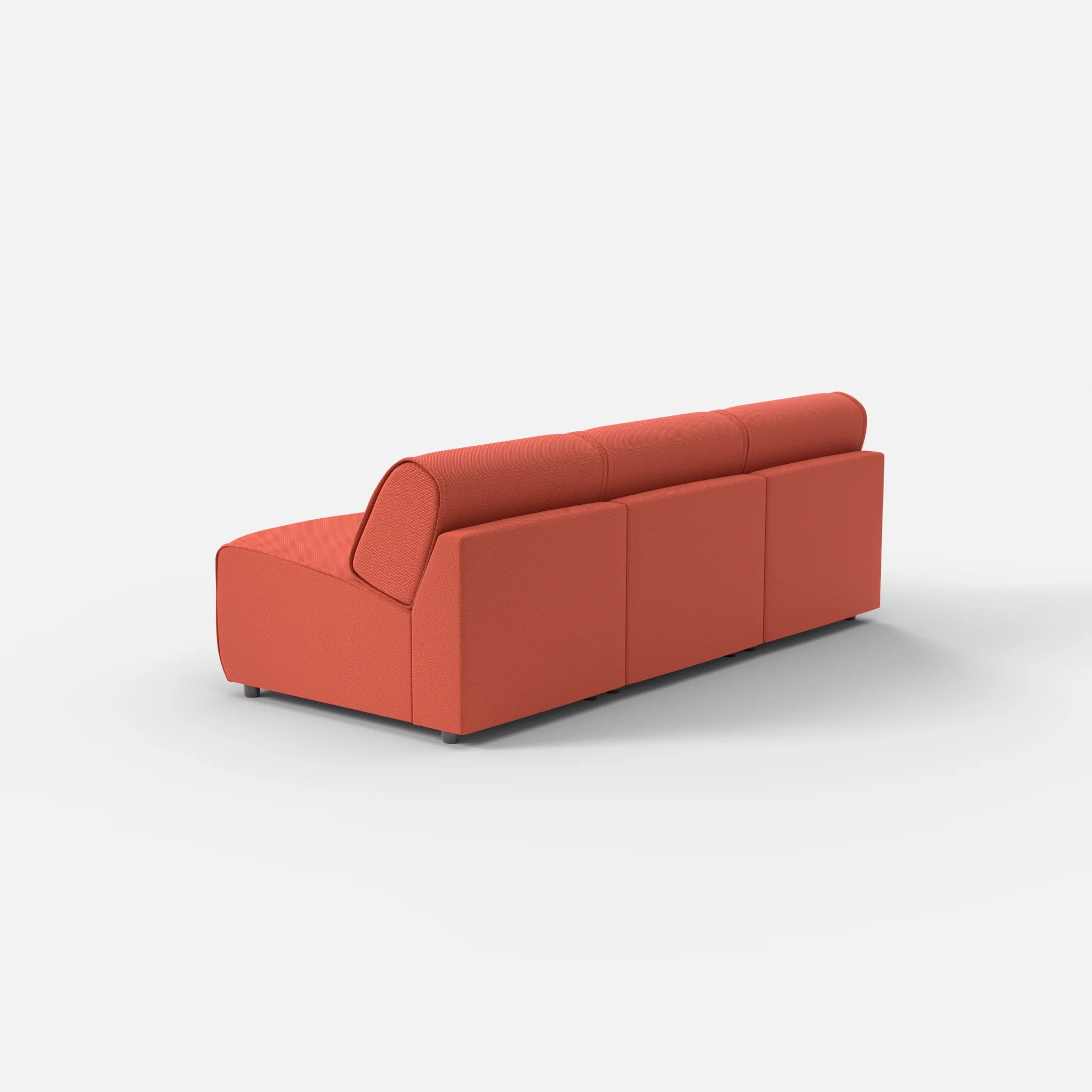3 Sitzer Sofa Belleform ohne Armlehne 1 credolampion in Rot von hinten