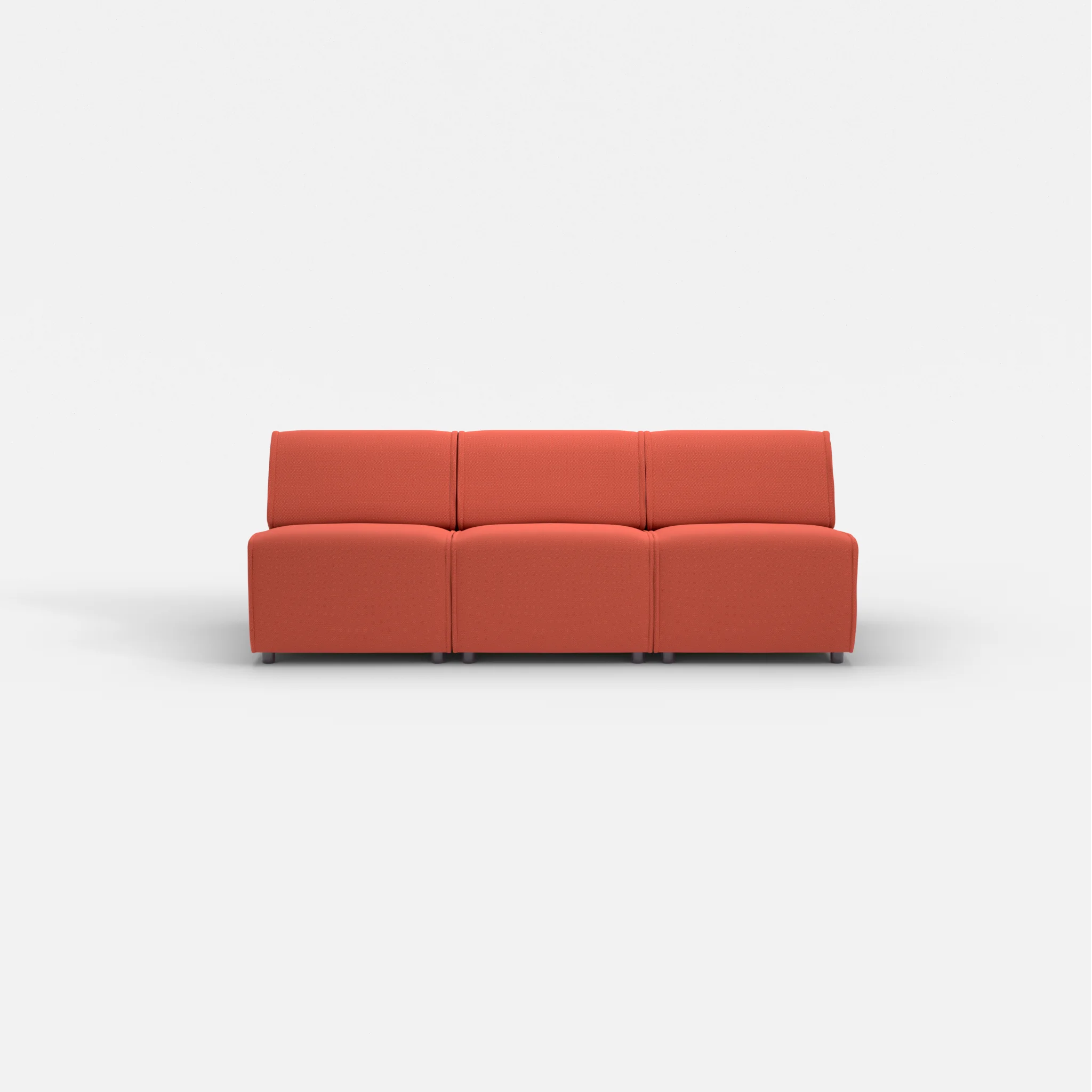 3 Sitzer Sofa Belleform ohne Armlehne 1 credolampion in Rot von vorne