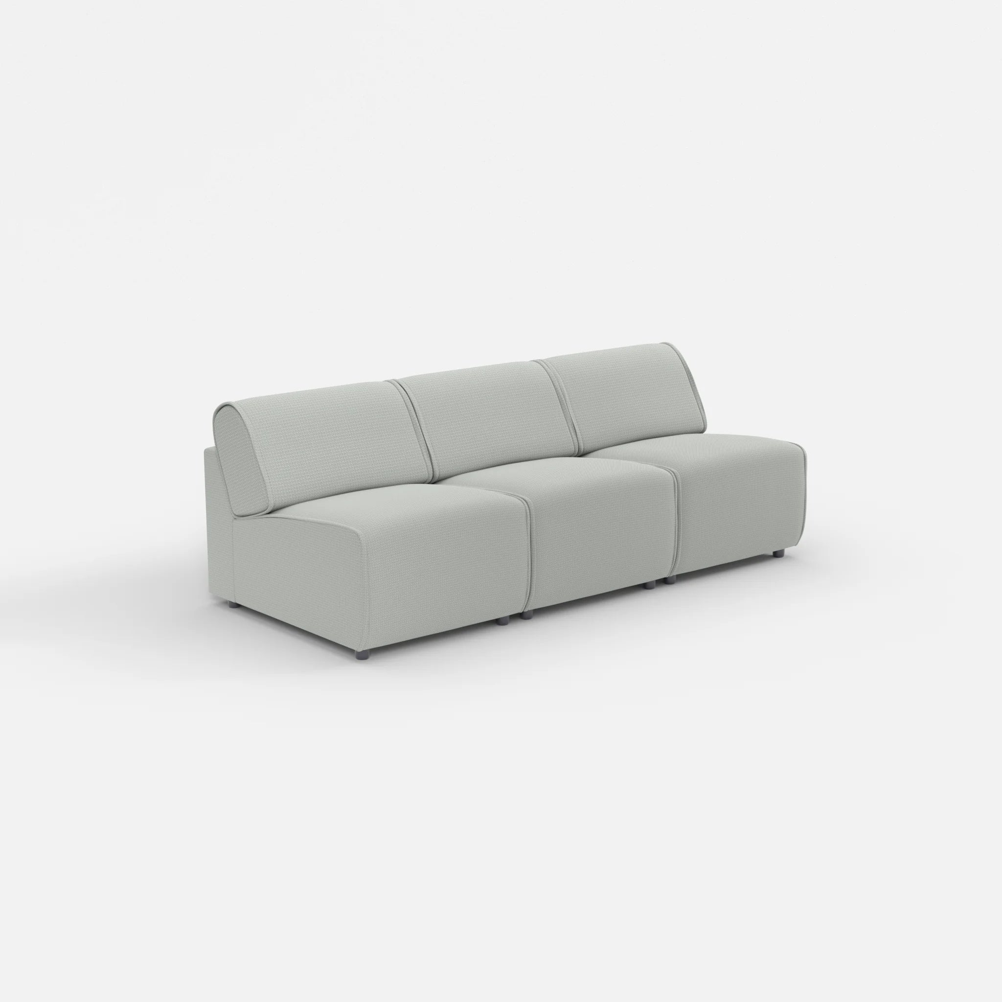 3 Sitzer Sofa Belleform ohne Armlehne 1 credopepper in Dunkelgrau von der Seite