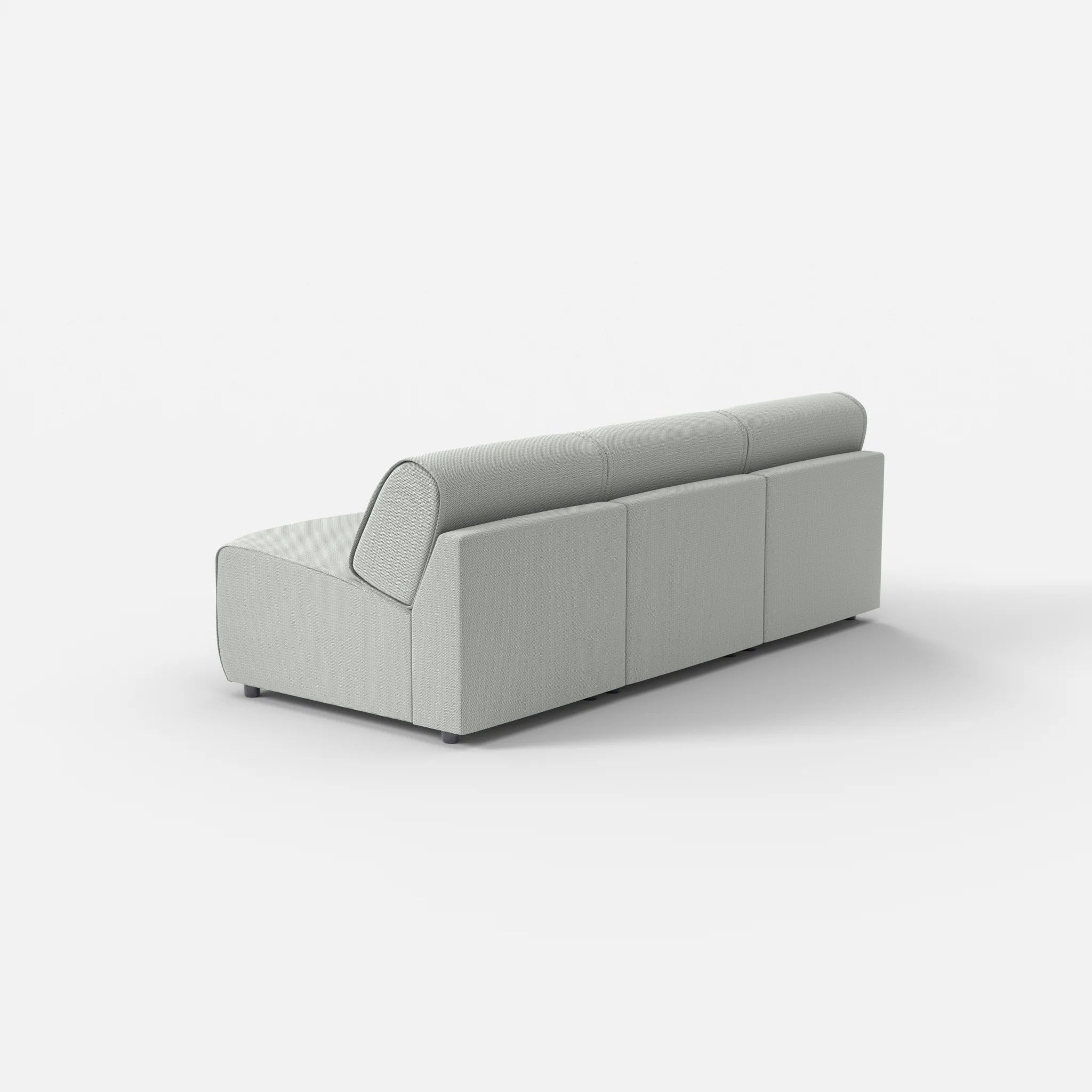 3 Sitzer Sofa Belleform ohne Armlehne 1 credopepper in Dunkelgrau von hinten