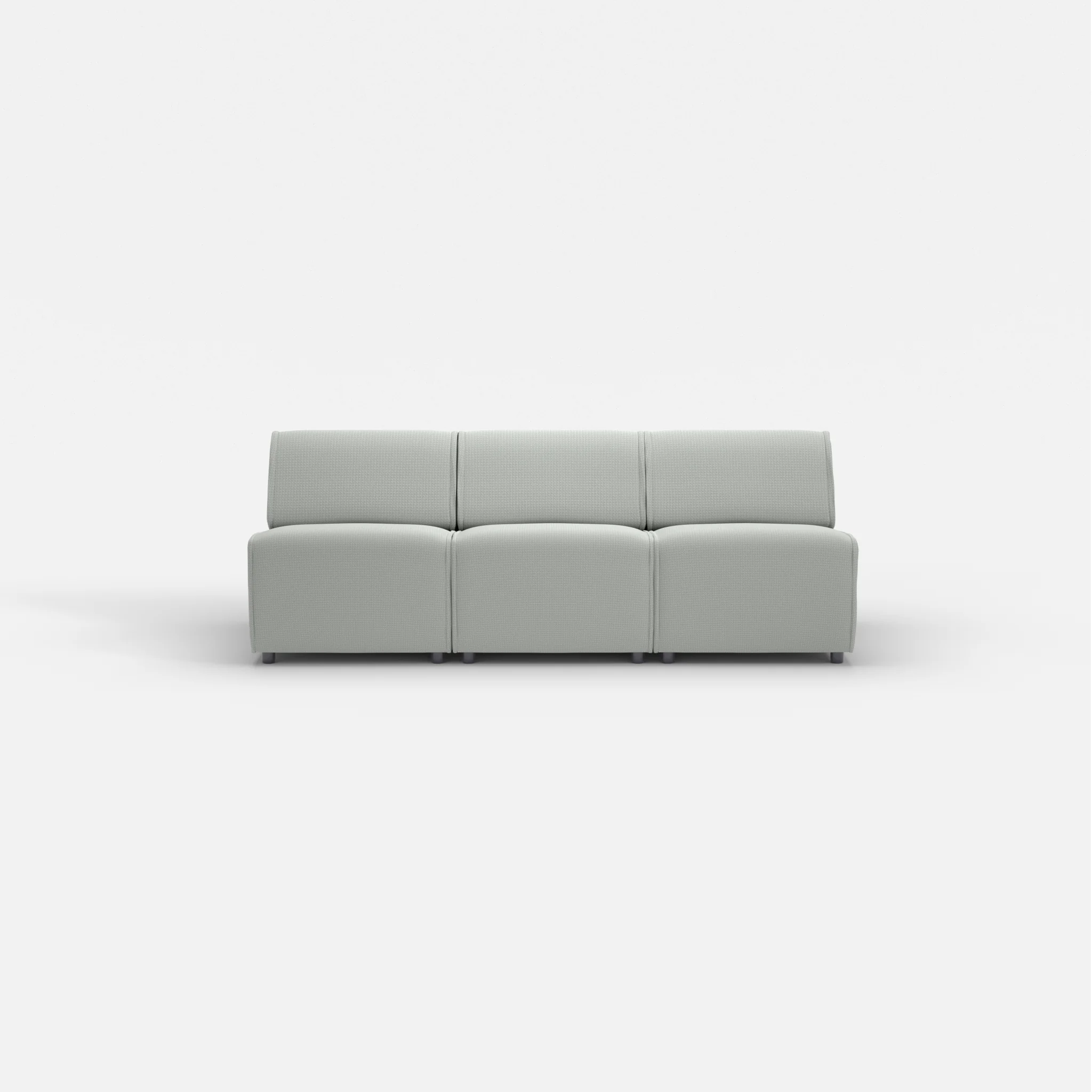 3 Sitzer Sofa Belleform ohne Armlehne 1 credopepper in Dunkelgrau von vorne