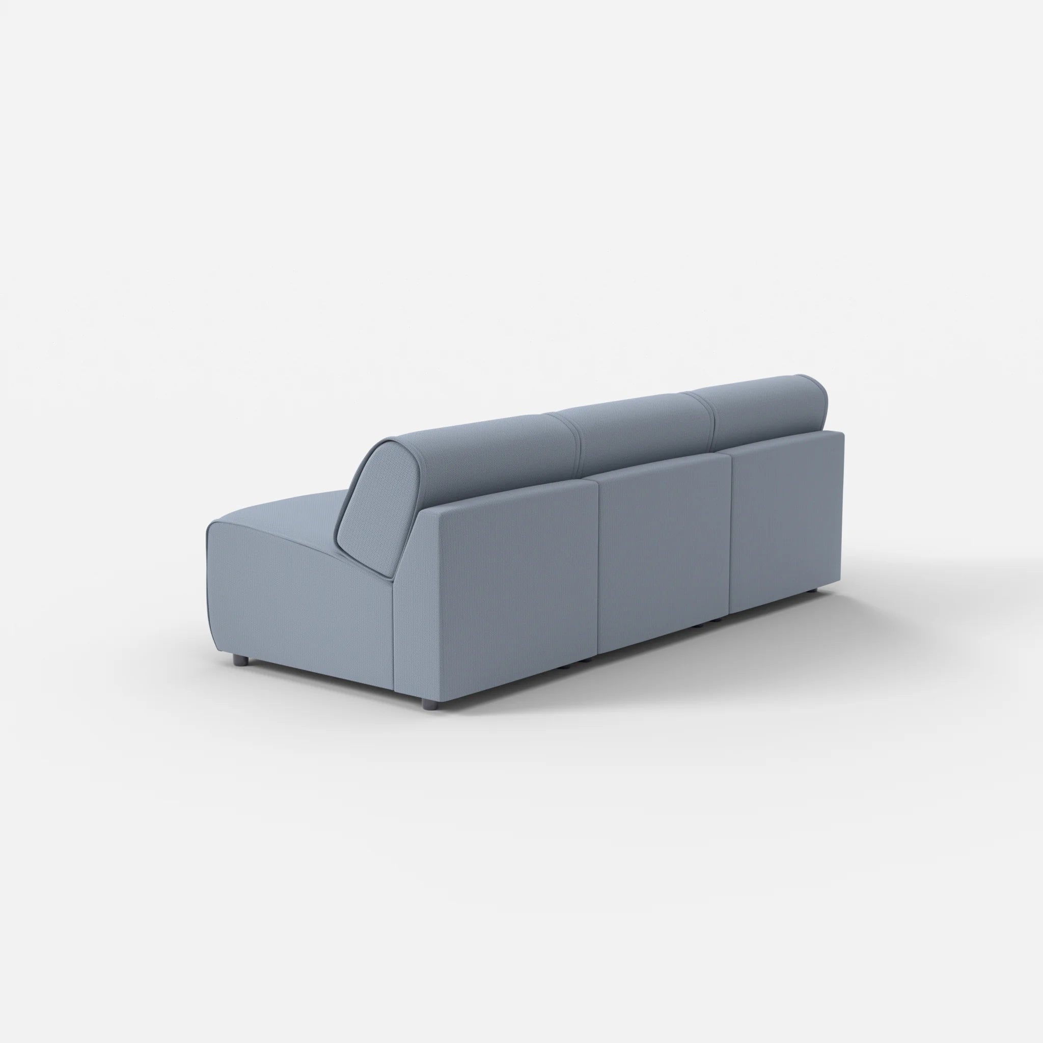 3 Sitzer Sofa Belleform ohne Armlehne 1 credosea in Blau von hinten