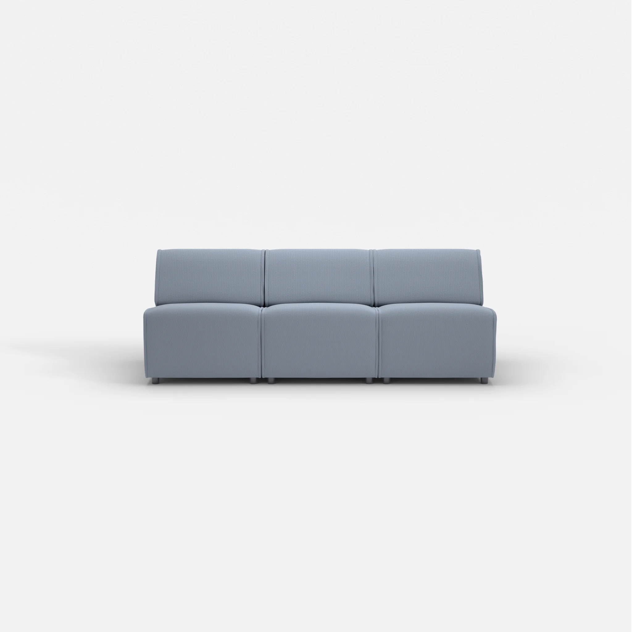 3 Sitzer Sofa Belleform ohne Armlehne 1 credosea in Blau von vorne