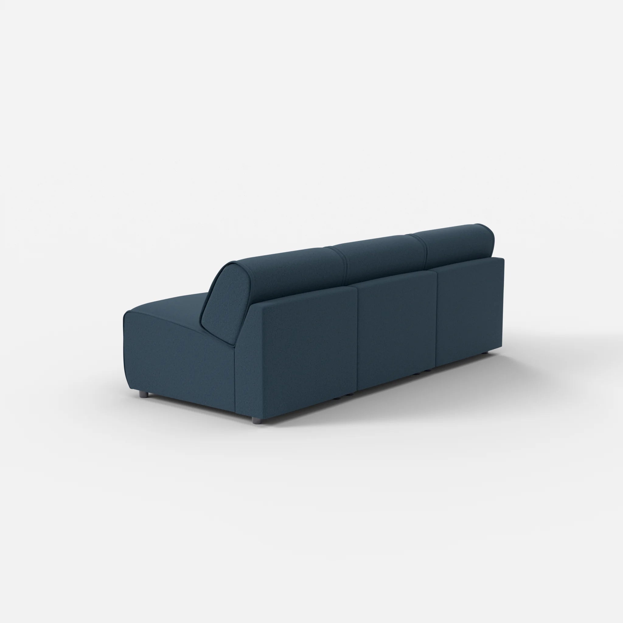 3 Sitzer Sofa Belleform ohne Armlehne 1 dama0014 in Dunkelblau von hinten