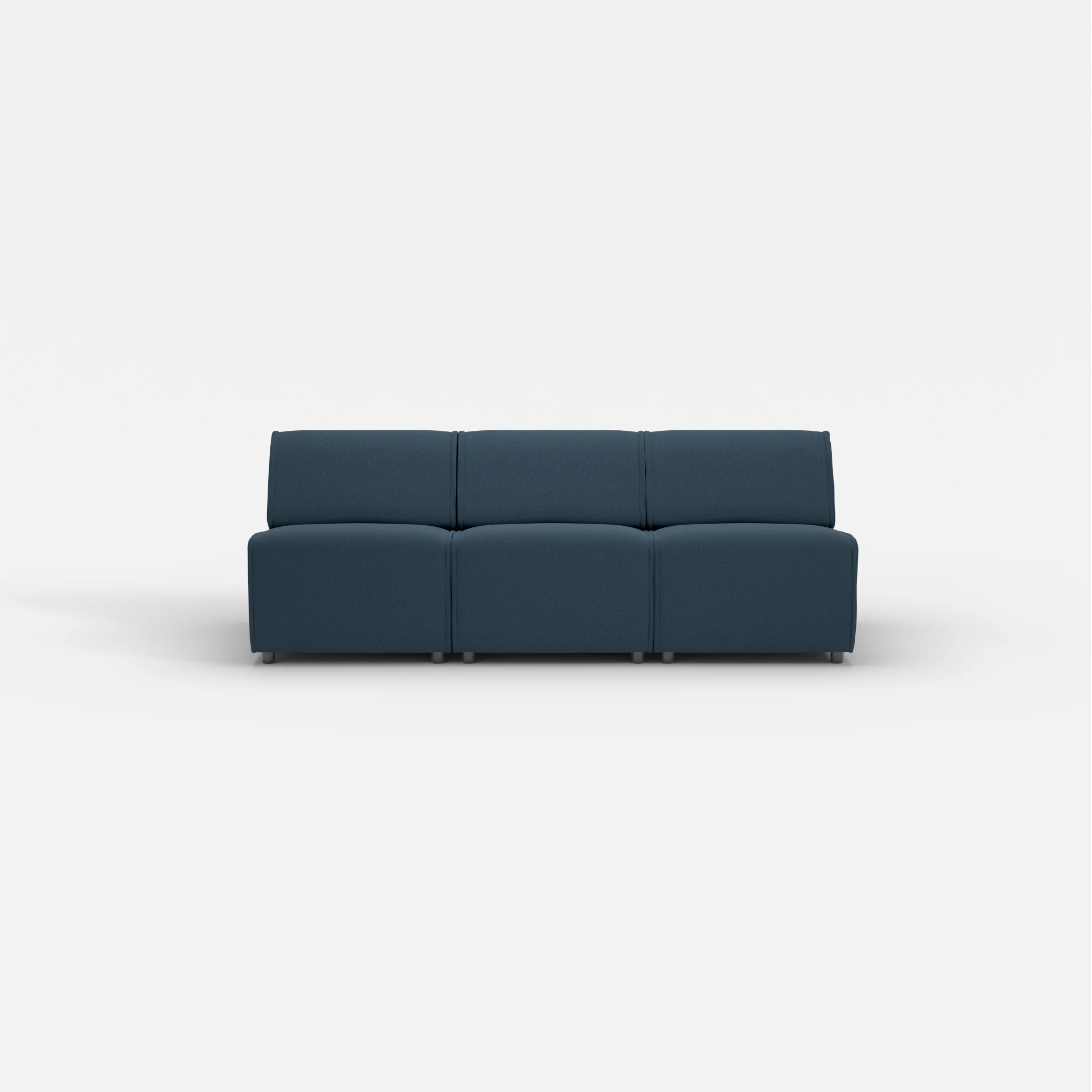 3 Sitzer Sofa Belleform ohne Armlehne 1 dama0014 in Dunkelblau von vorne