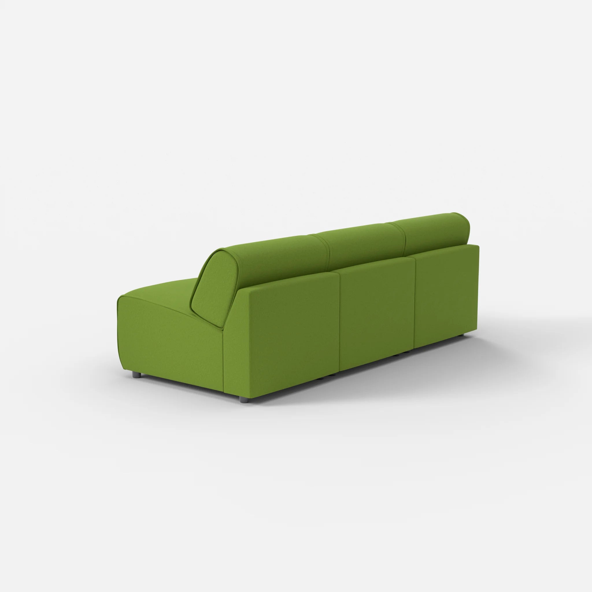 3 Sitzer Sofa Belleform ohne Armlehne 1 dama0027 in Grün von hinten