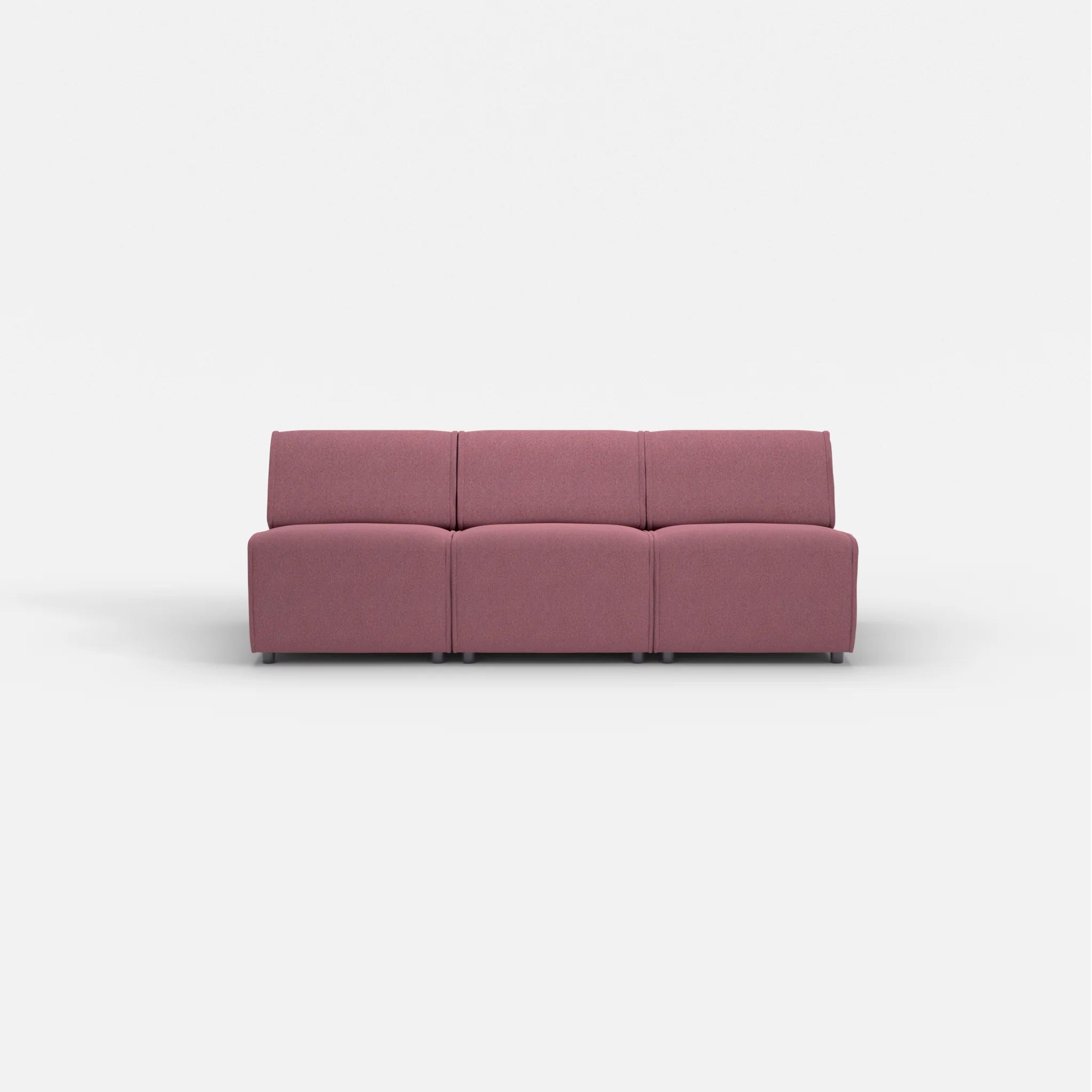 3 Sitzer Sofa Belleform ohne Armlehne 1 dama0041 in Violett von vorne