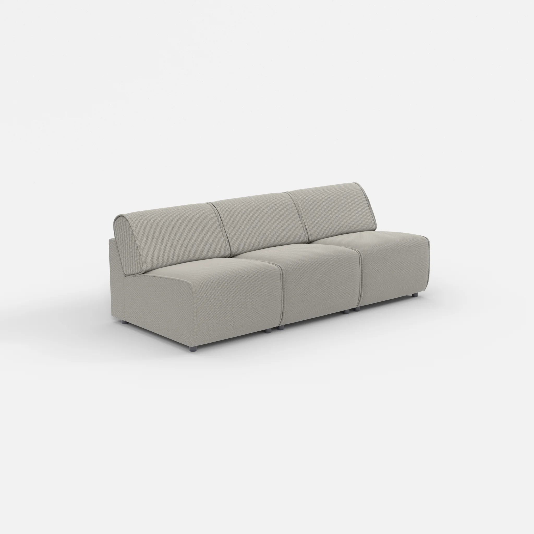 3 Sitzer Sofa Belleform ohne Armlehne 1 nabucco1003 in Hellgrau von der Seite