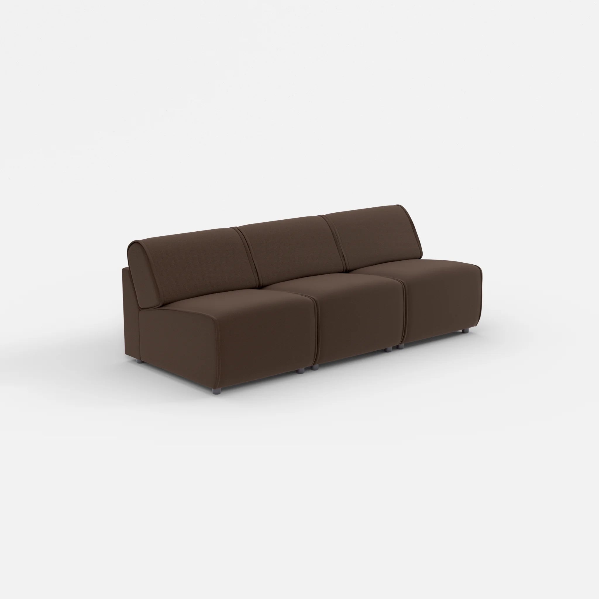 3 Sitzer Sofa Belleform ohne Armlehne 1 nabucco2022 in Dunkelbraun von der Seite