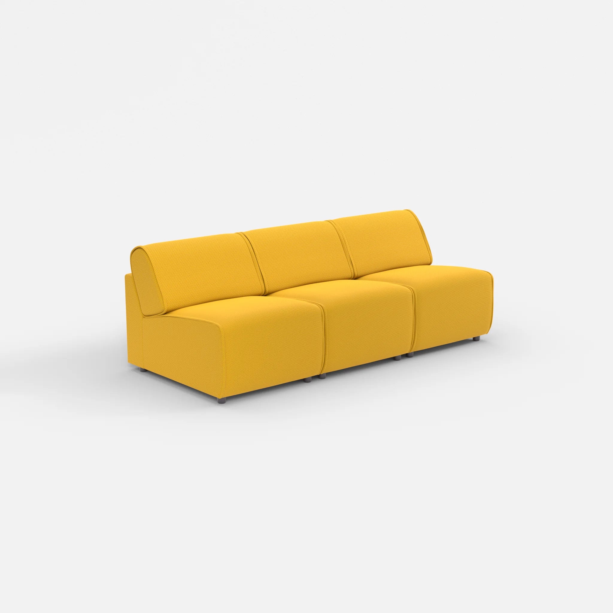 3 Sitzer Sofa Belleform ohne Armlehne 1 nabucco3019 in Curry von der Seite